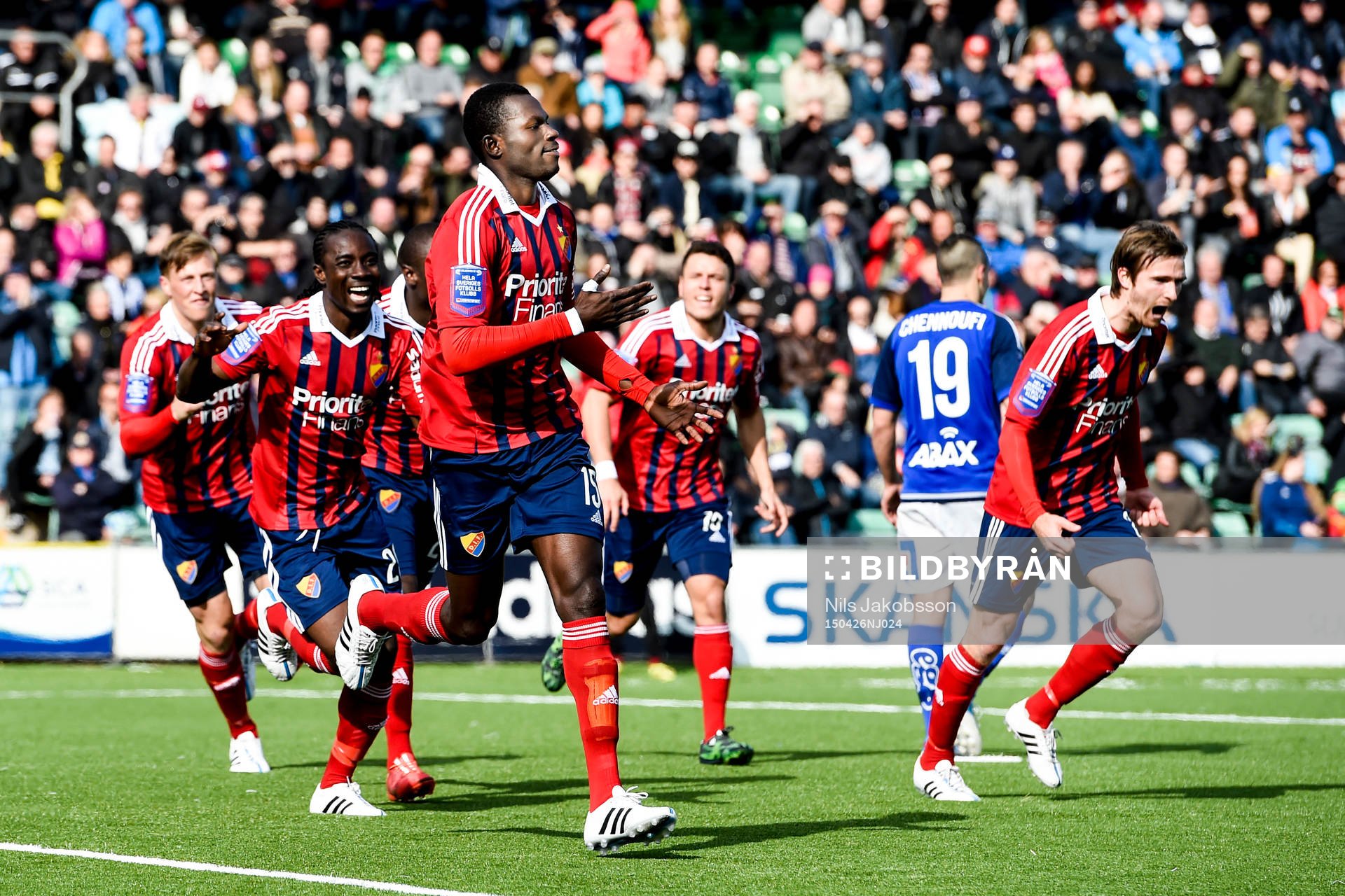 Djurgårdens Omar Colley jublar