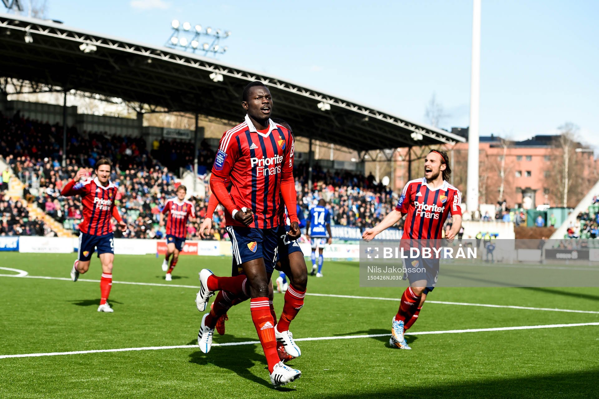 Djurgårdens Omar Colley jublar