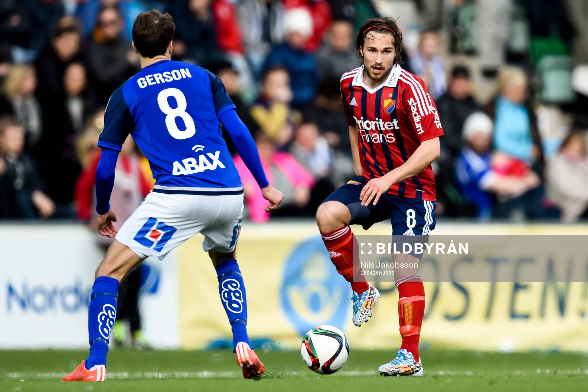 Djurgårdens Kevin Walker och Sundsvalls Lars Gerson