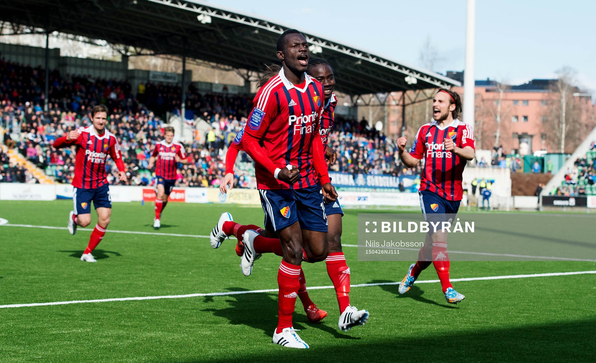 Djurgårdens Omar Colley jublar