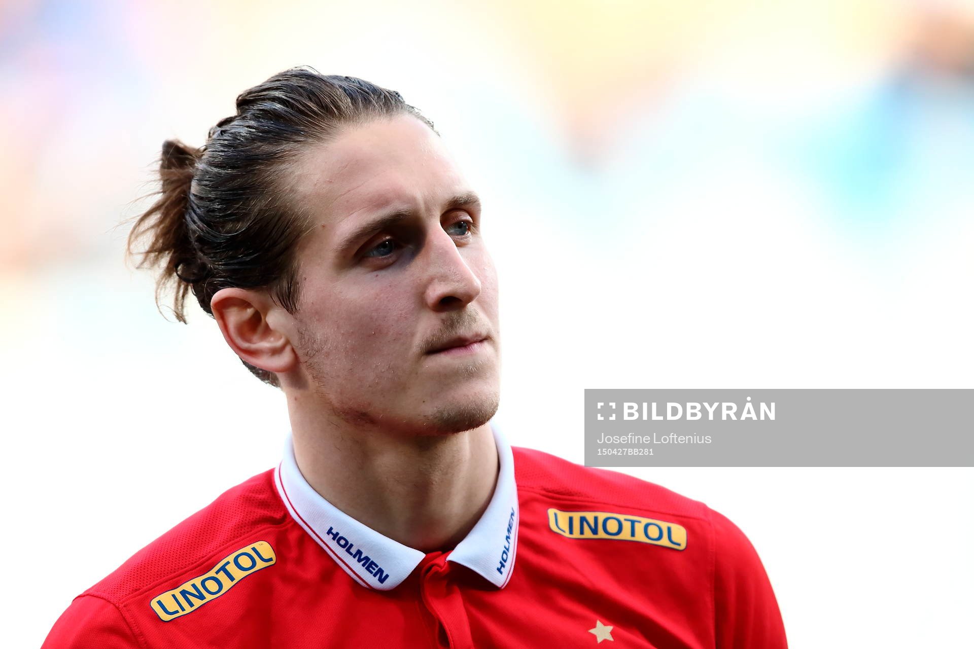 Norrköpings målvakt David Mitov Nilsson under fotbollsmatchen i Allsvenskan mellan Norrköping och Gefle den 27 april 2015 i Norrköping.