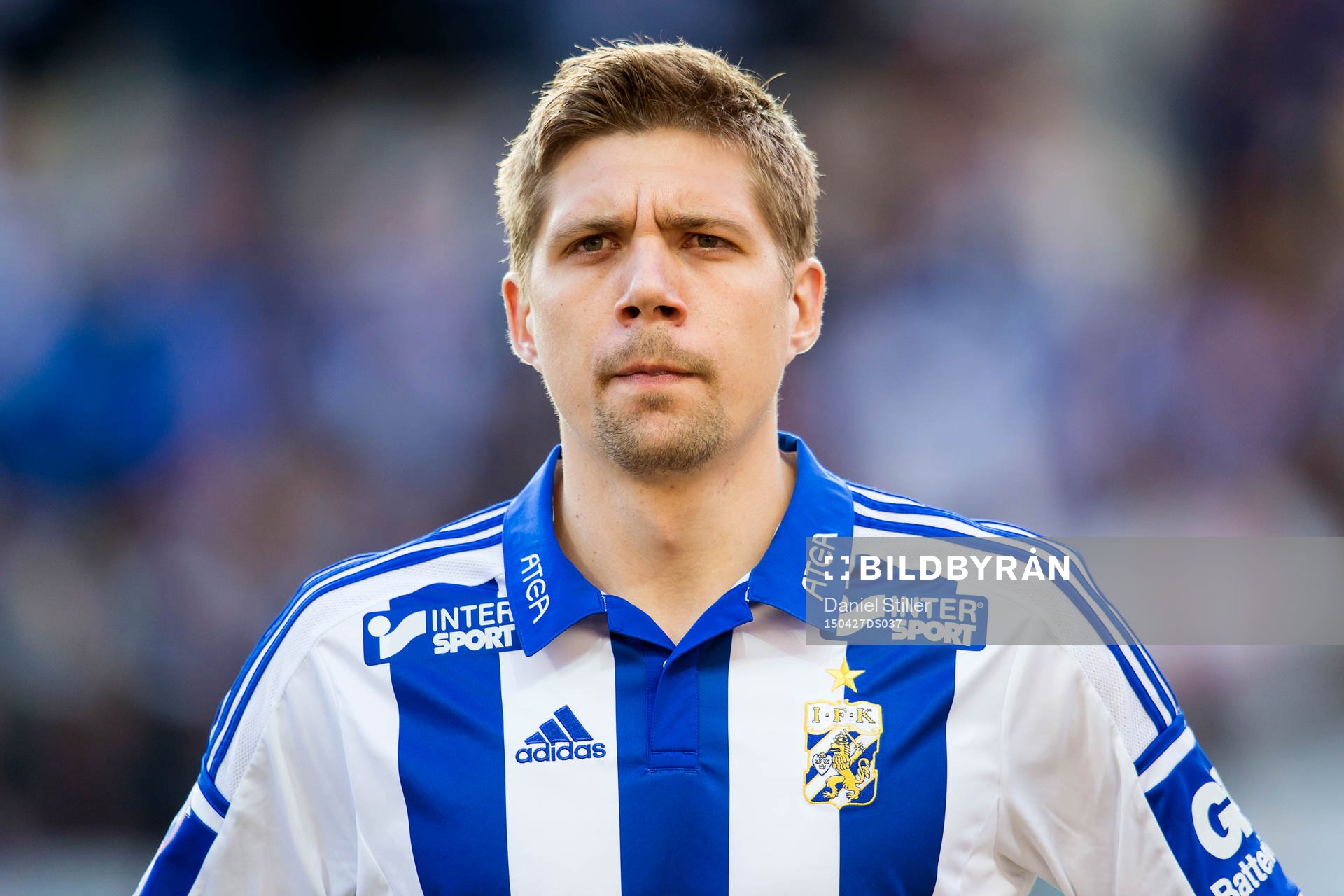 IFK Göteborgs Mikael Boman innan fotbollsmatchen i