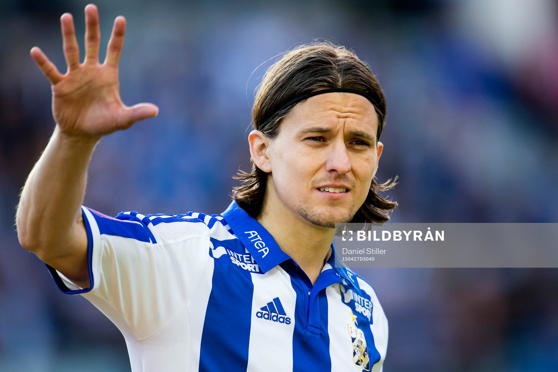 IFK Göteborgs Lasse Vibe innan fotbollsmatchen i