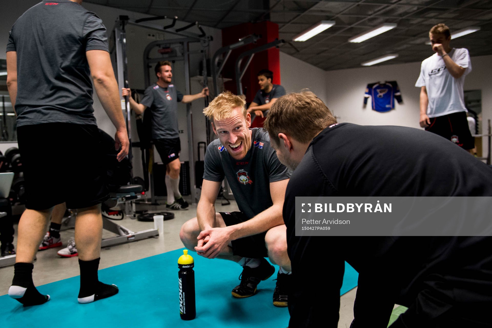 Jens Olsson när Malmö Redhawks har fystester