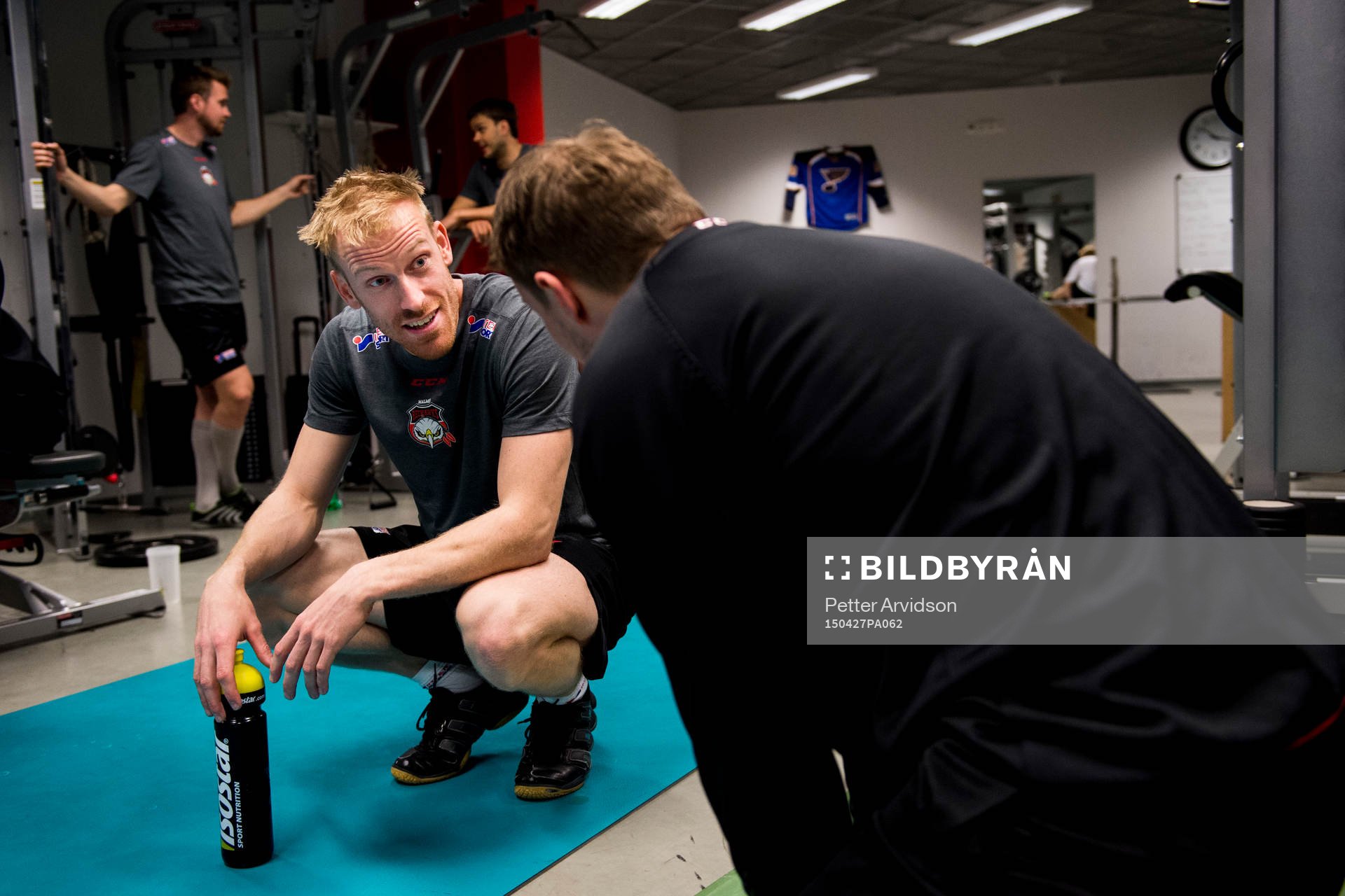 Jens Olsson när Malmö Redhawks har fystester
