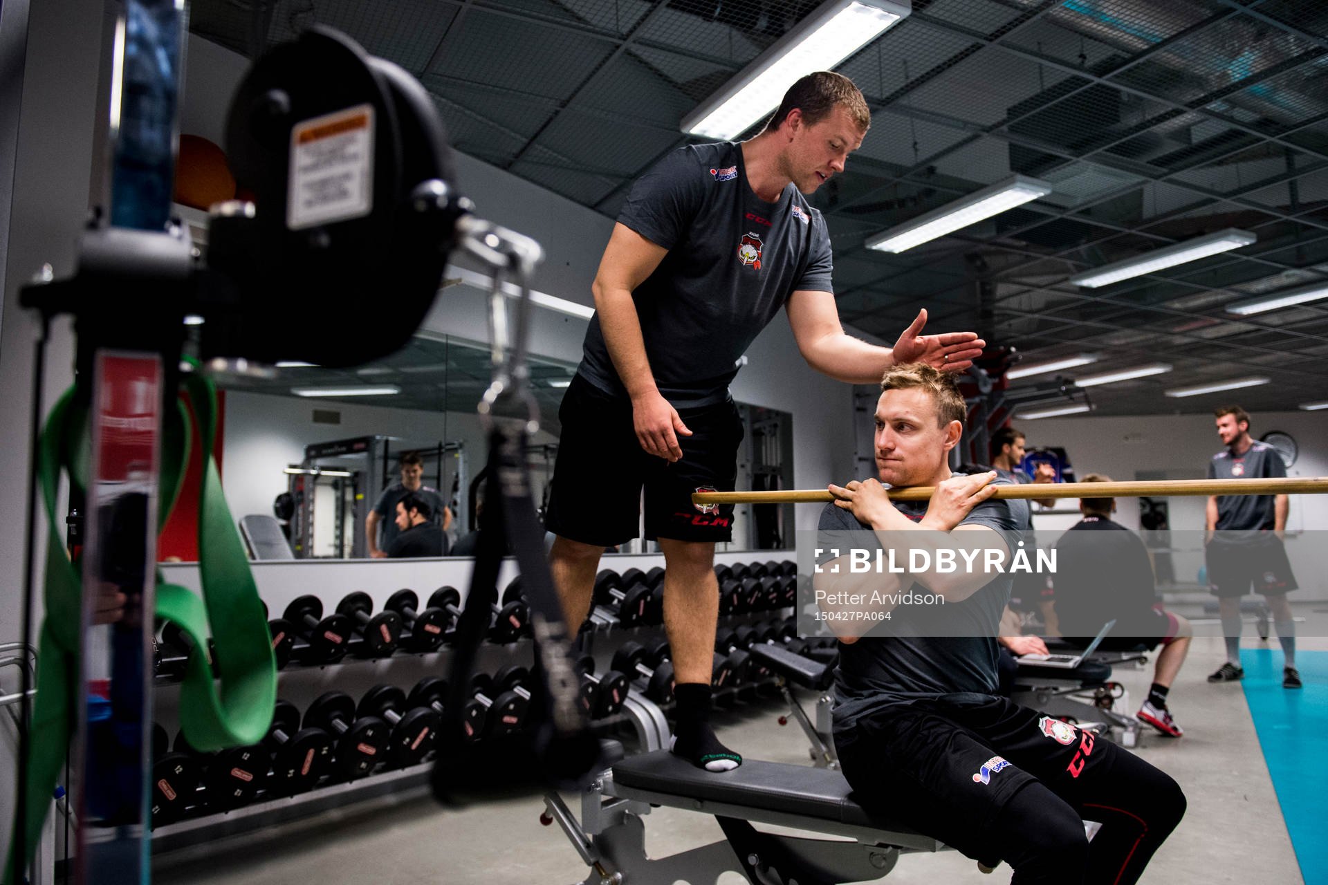 Fystränare Freddie Sjögren och Jens Jakobs när Malmö