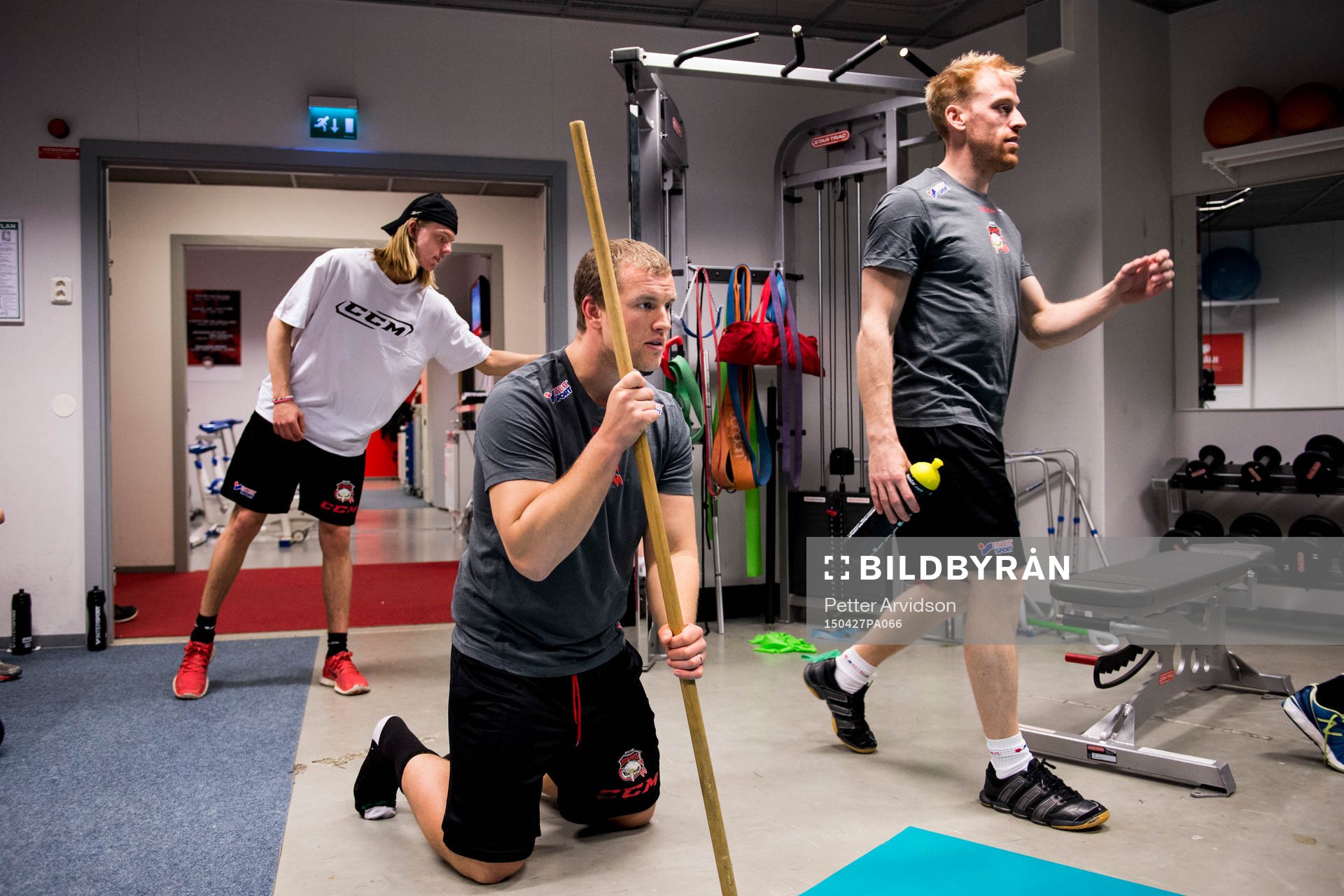 Fystränare Freddie Sjögren och Jens Olsson när Malmö