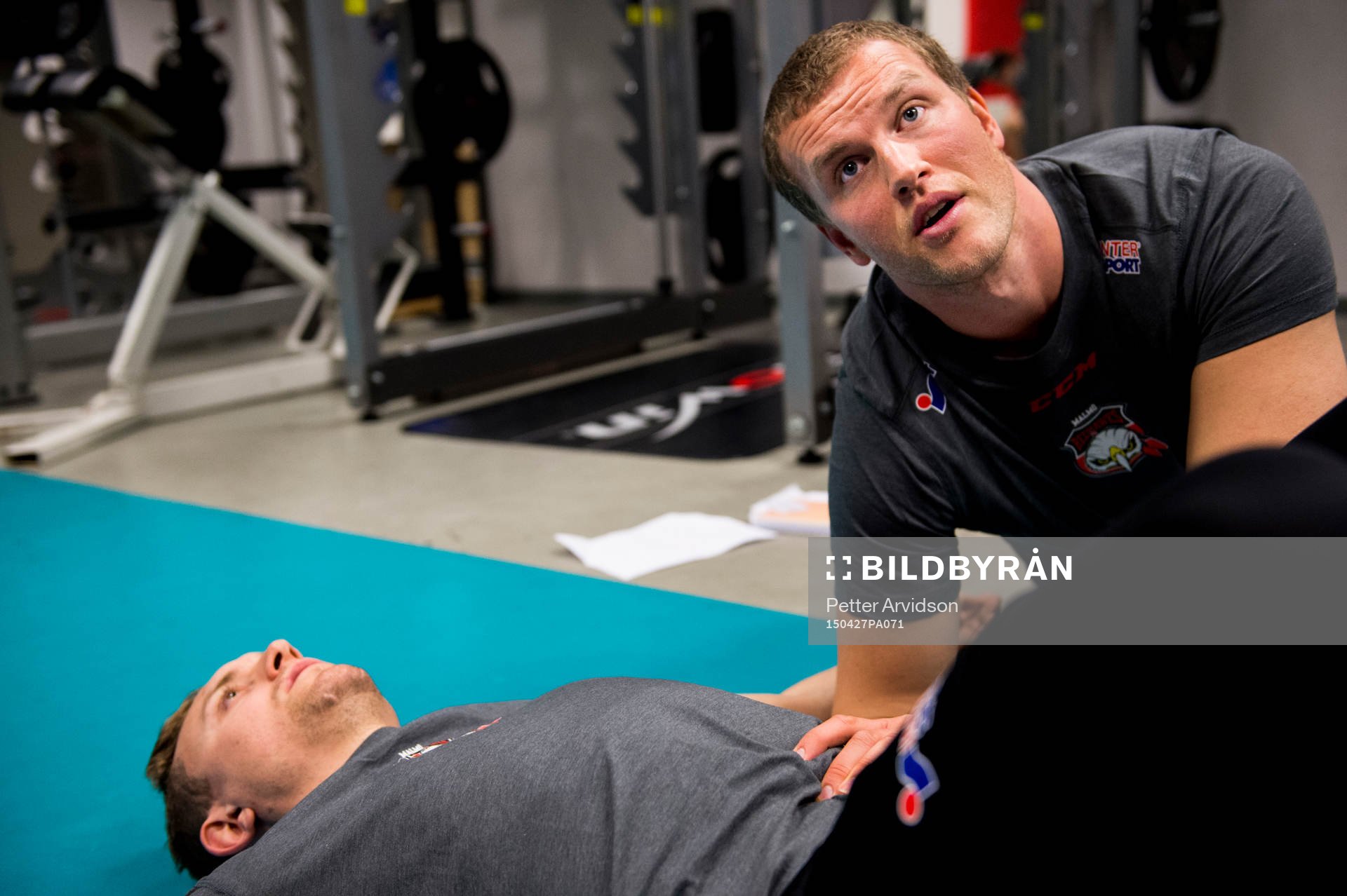 Fystränare Freddie Sjögren och Jens Jakobs när Malmö