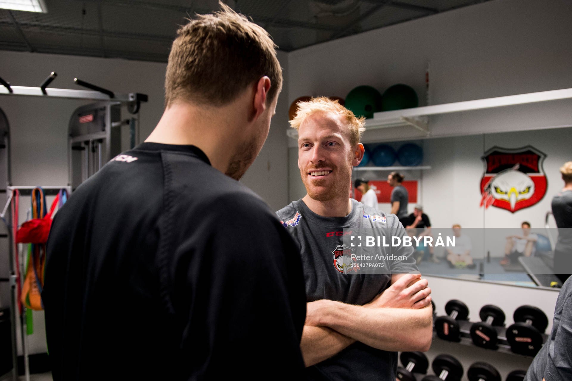 Jens Olsson när Malmö Redhawks har fystester