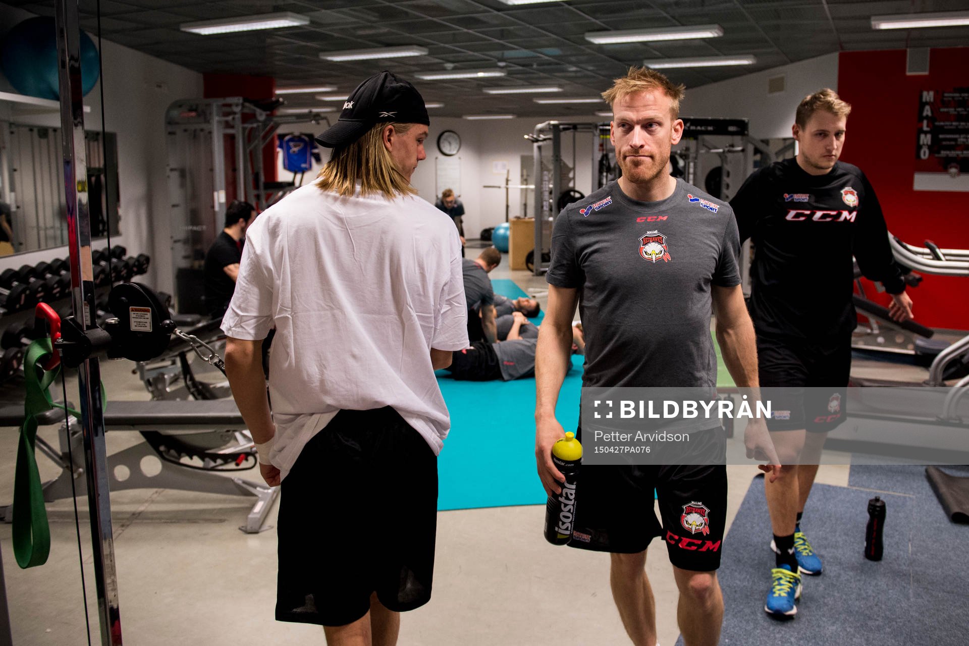 Jens Olsson när Malmö Redhawks har fystester
