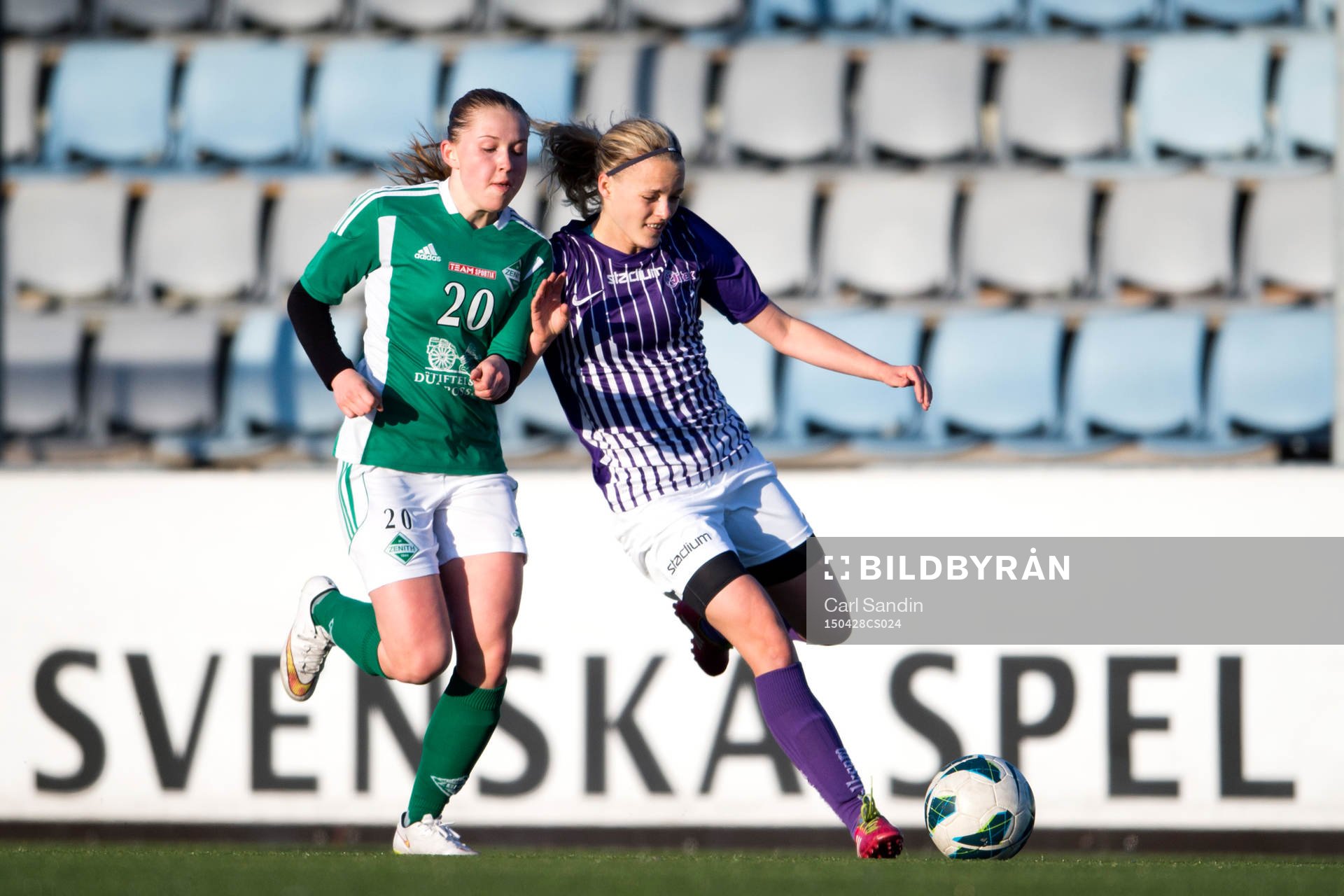 Maja Henriksson, ambitionslaget, under en match med Jitex Akademi den 28 april 2015 i Göteborg.