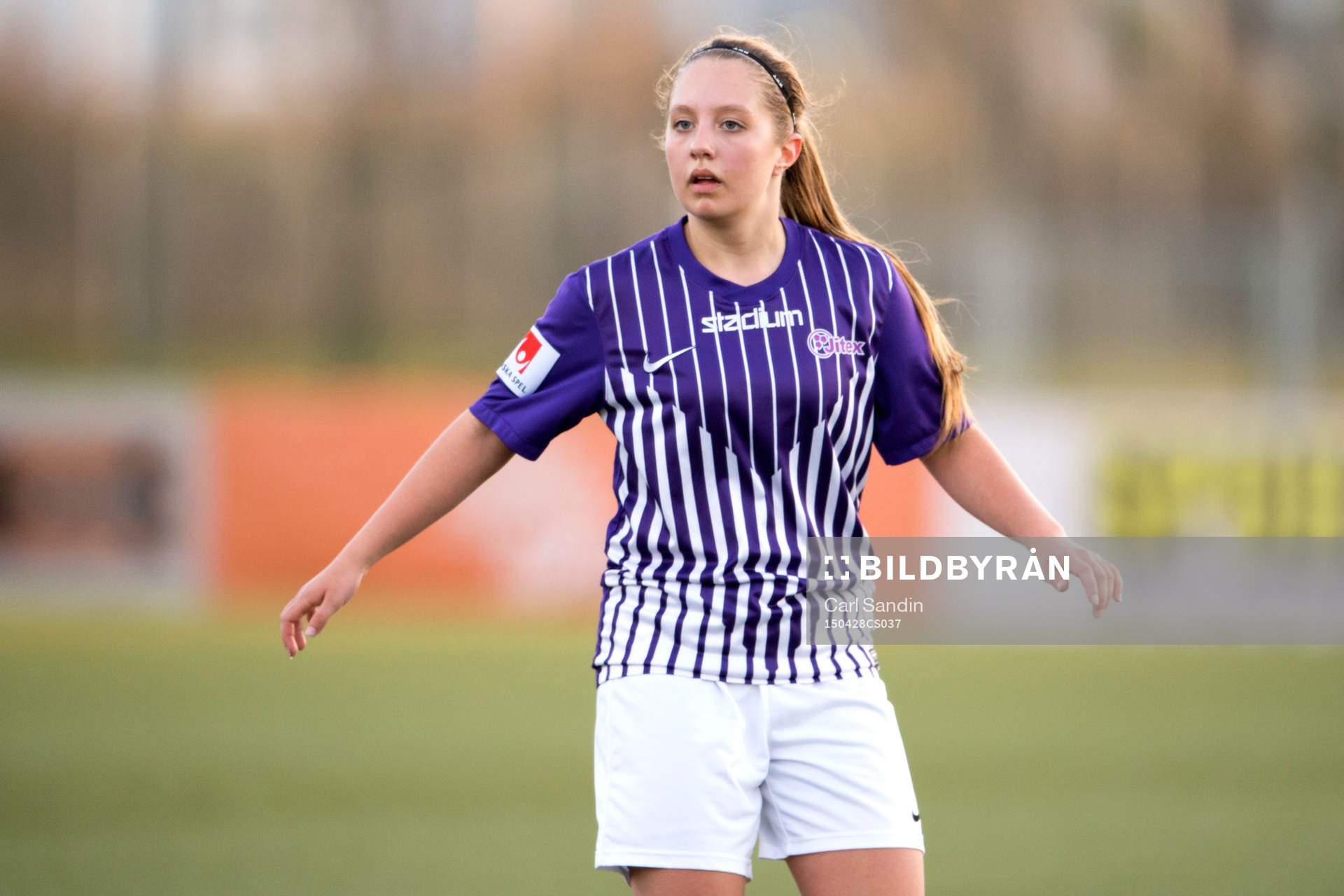 Tilda Andreasson, ambitionslaget, under en match med Jitex Akademi den 28 april 2015 i Göteborg.