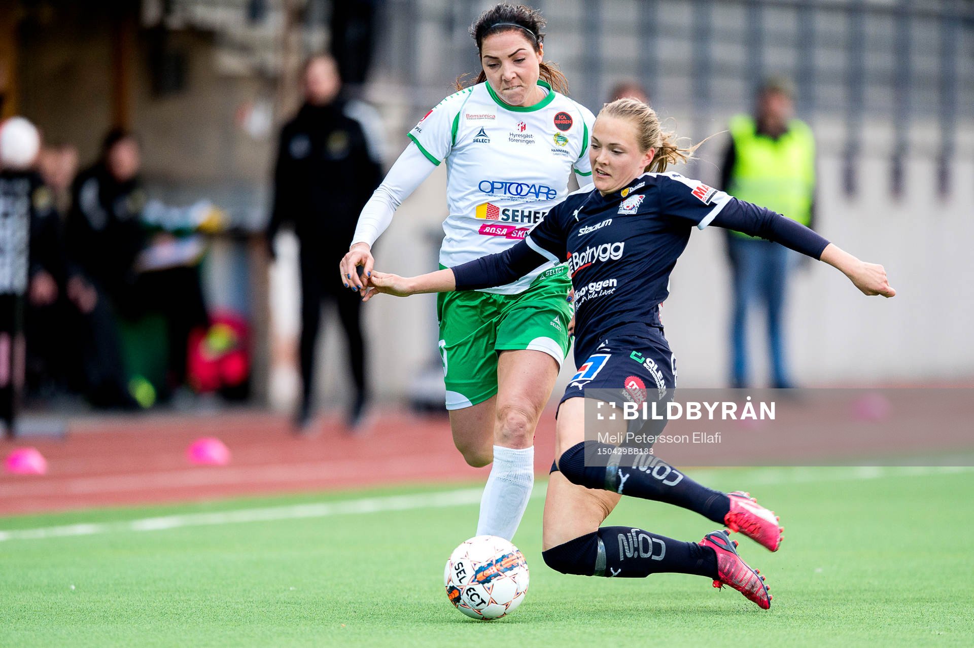 Hammarbys Clara Markstedt och Linköpings Magdalena Eriksson