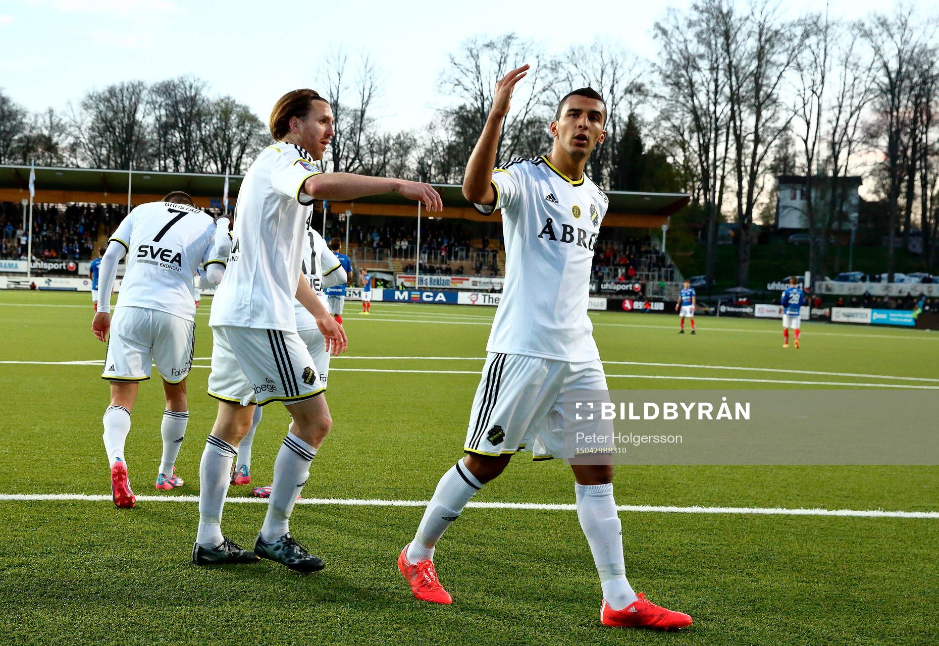 s Fredrik Brustadunder fotbollsmatchen i Allsvenskan mellan