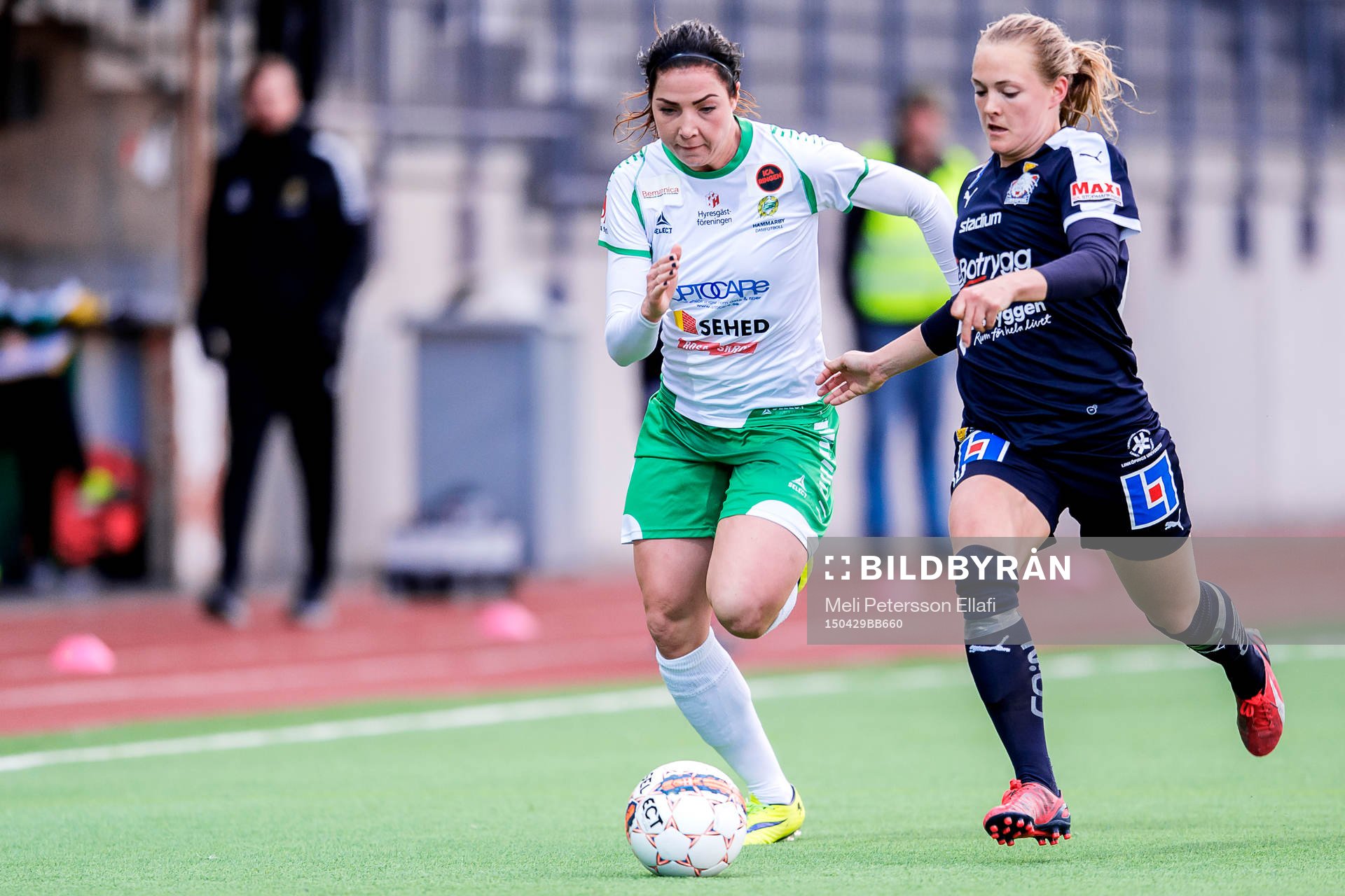 Hammarbys Clara Markstedt och Linköpings Magdalena Eriksson