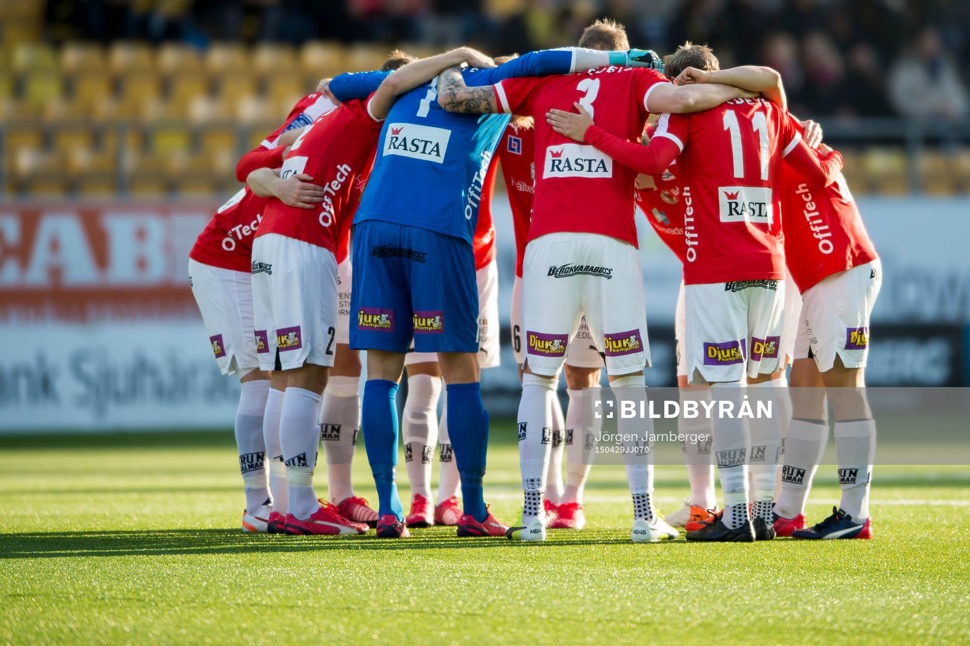Kalmars innan matchstart i fotbollsmatchen i Allsvenskan