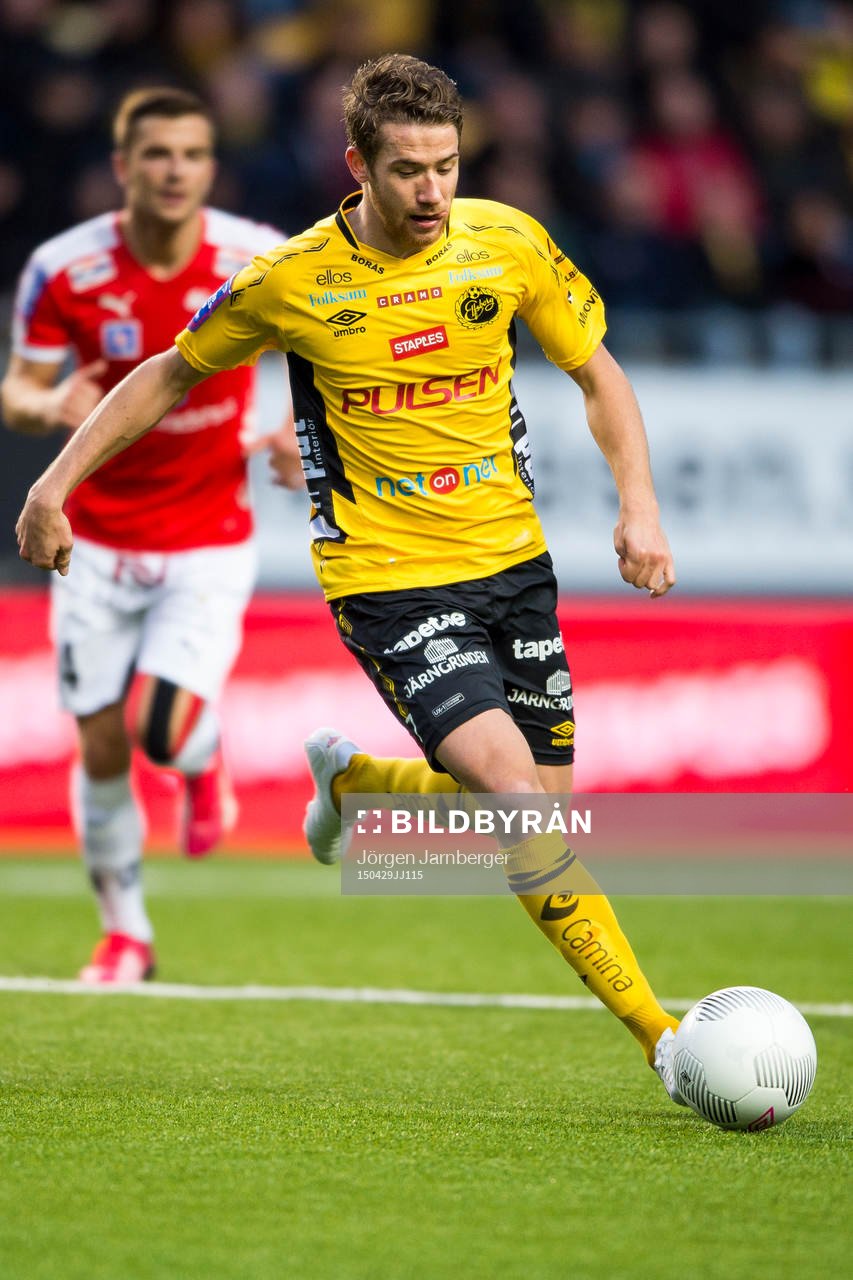 Elfsborgs Marcus Rohdén under fotbollsmatchen i Allsvenskan mellan Elfsborg och Kalmar den 29 april 2015 i Borås.