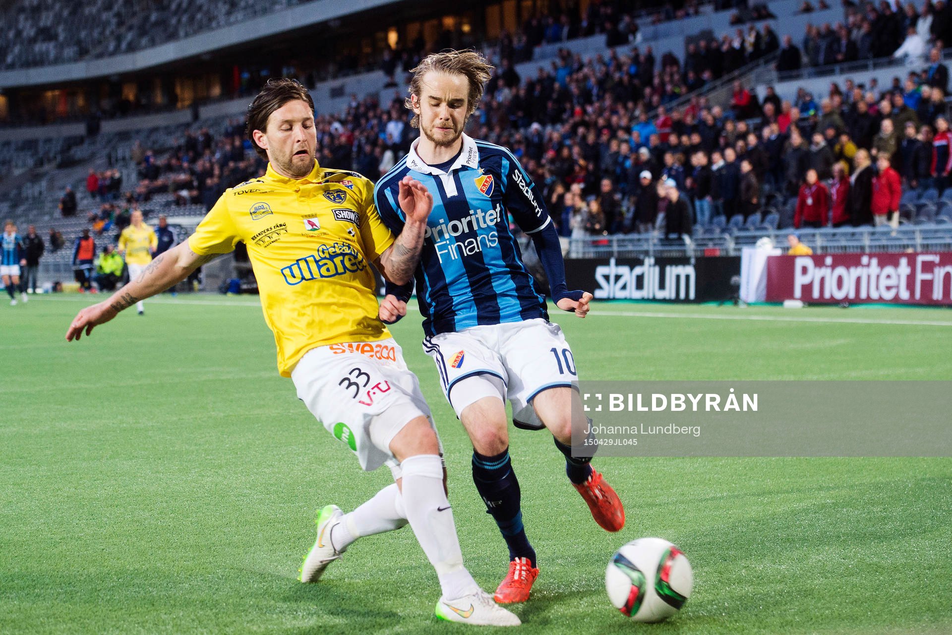 Falkenbergs Tibor Joza och Djurgårdens Daniel Berntsen