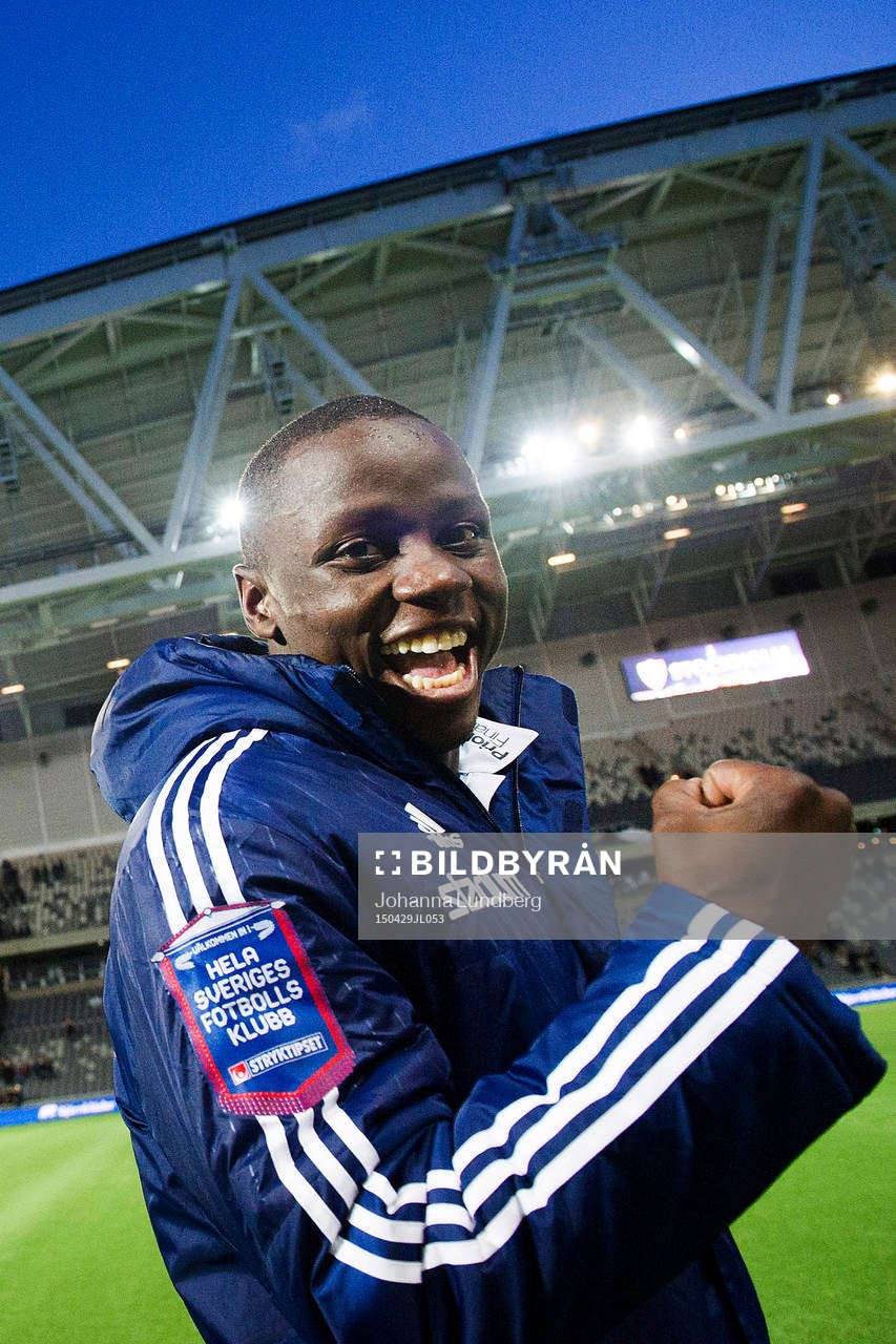 Djurgårdens Nyasha Mushekwi jublar