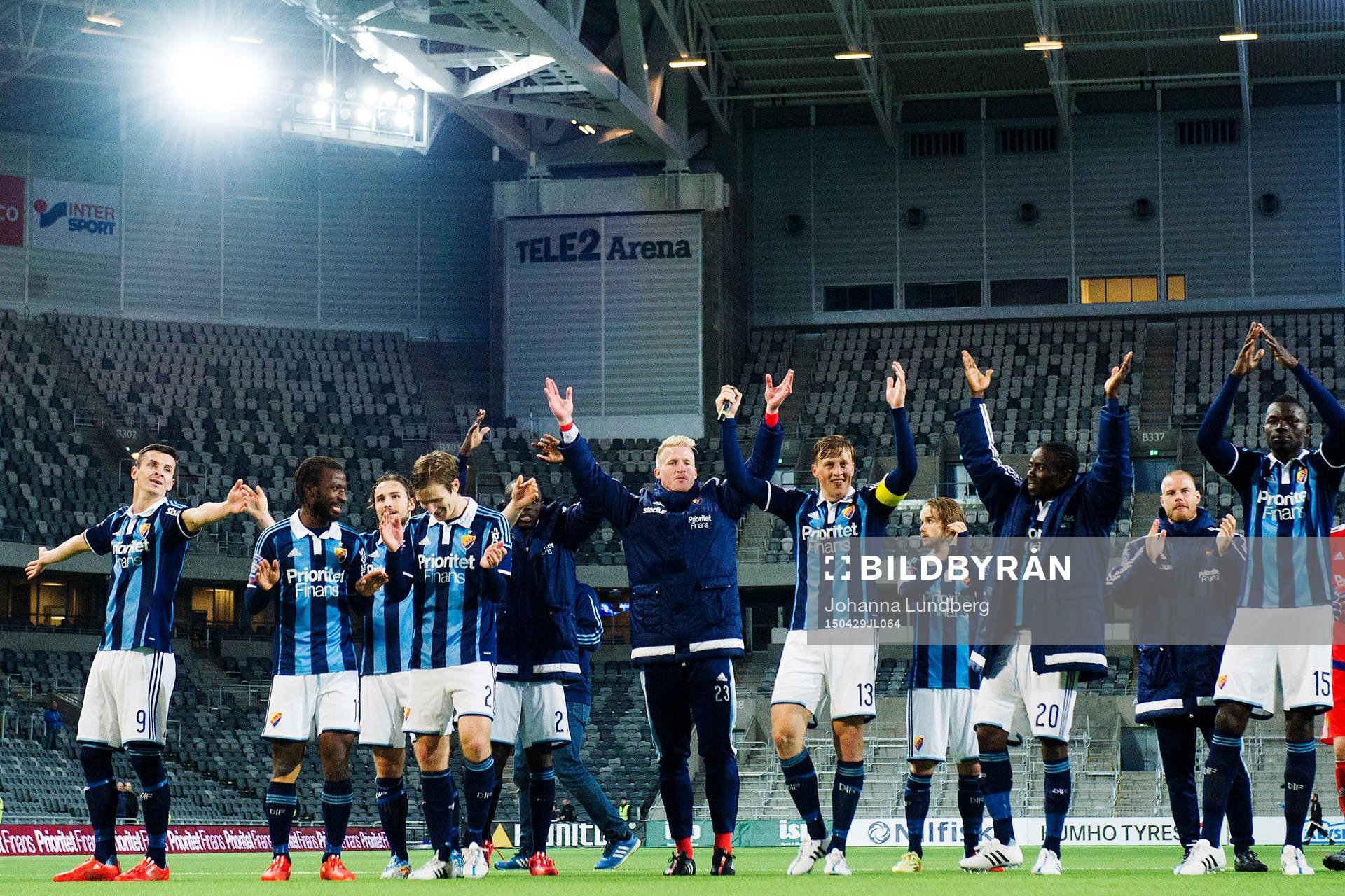 Djurgårdens Haris Radetinac, Amadou Jawo, Kevin Walker,