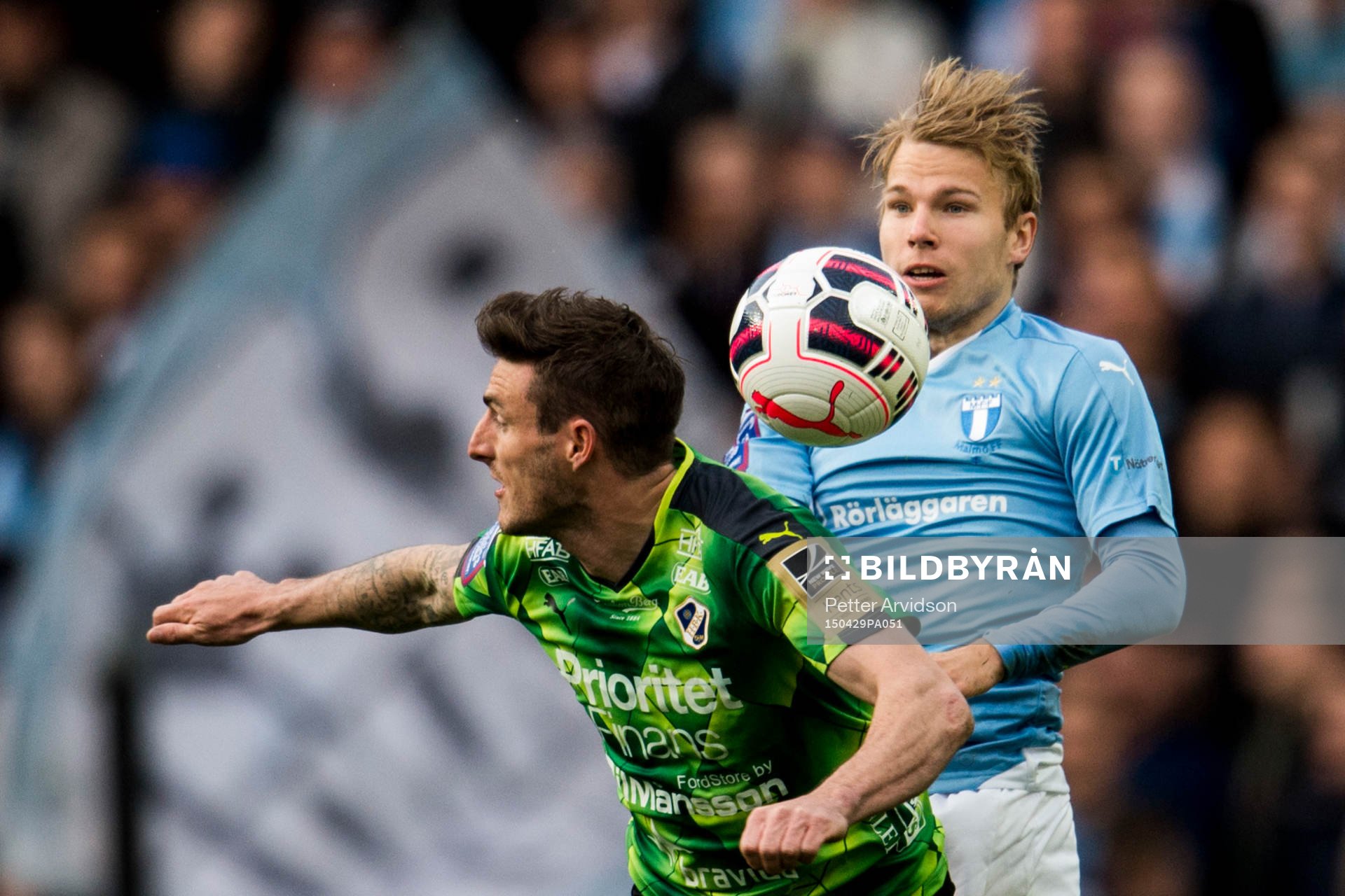 Halmstads James Keene och Malmö FFs Oscar Lewicki