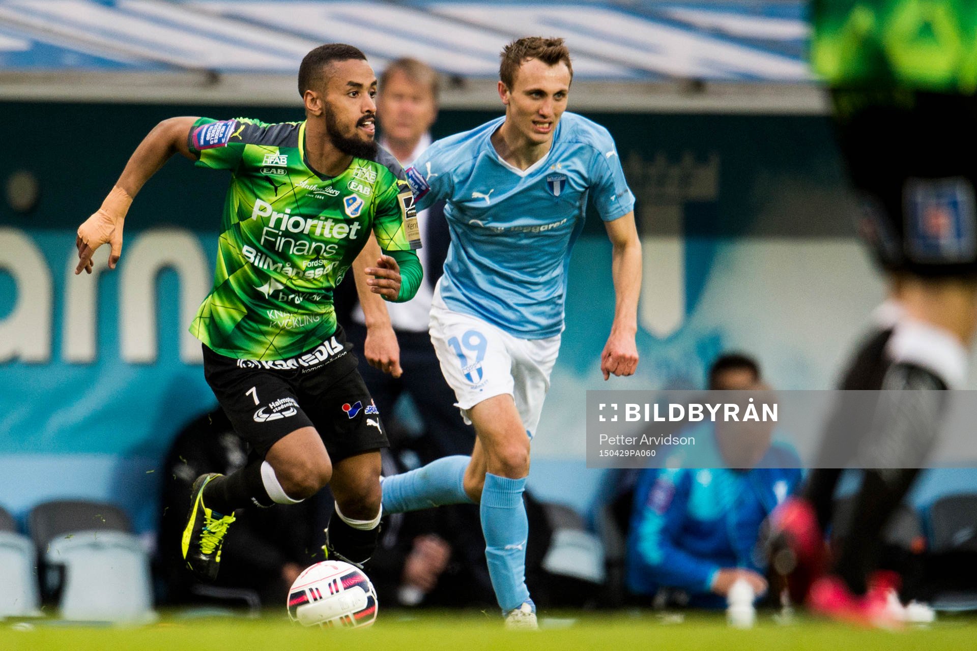 Halmstads Junes Barny och Malmö FFs Magnus Wolff Eikrem