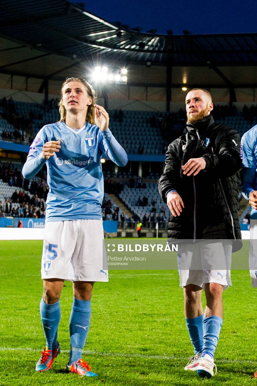 Malmö FFs Pawel Cibicki och Jo Inge Berget jublar