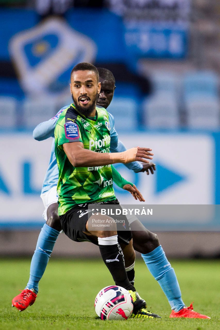 Halmstads Junes Barny och Malmö FFs Enock Kofi Adu