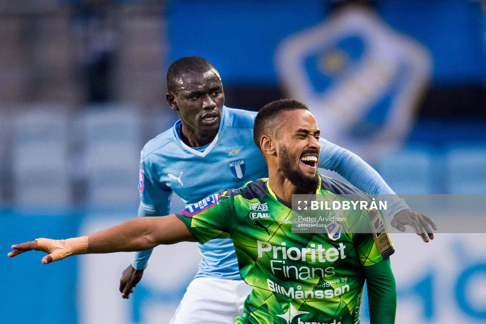 Halmstads Junes Barny och Malmö FFs Enock Kofi Adu