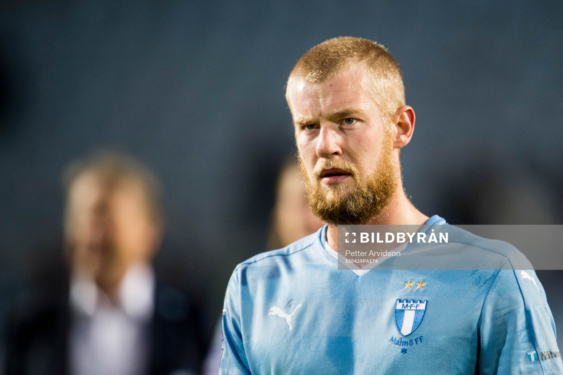 Malmö FFs Filip Helander efter fotbollsmatchen i Allsvenskan mellan Malmö FF och Halmstad den 29 april 2015 i Malmö.
