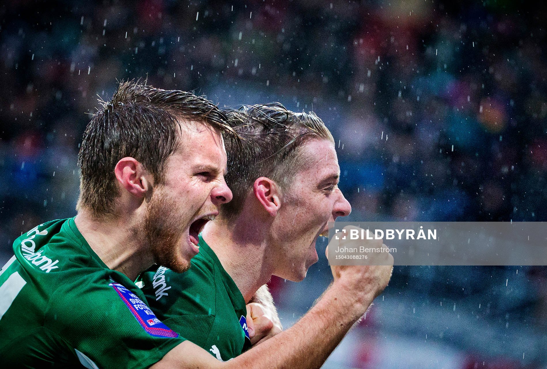 Hammarbys Birkir Már Saevarsson gör 1-2 och jublar med