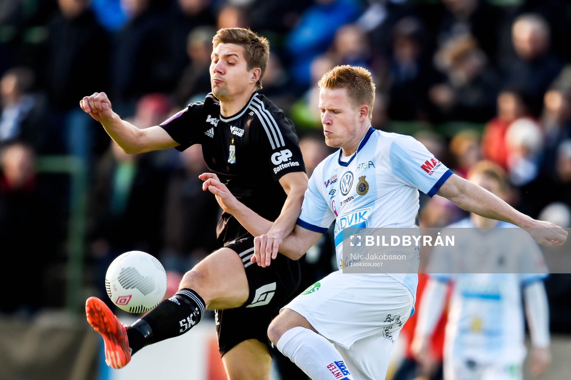 IFK Göteborgs Mikael Boman och Gefles Martin Rauschenberg