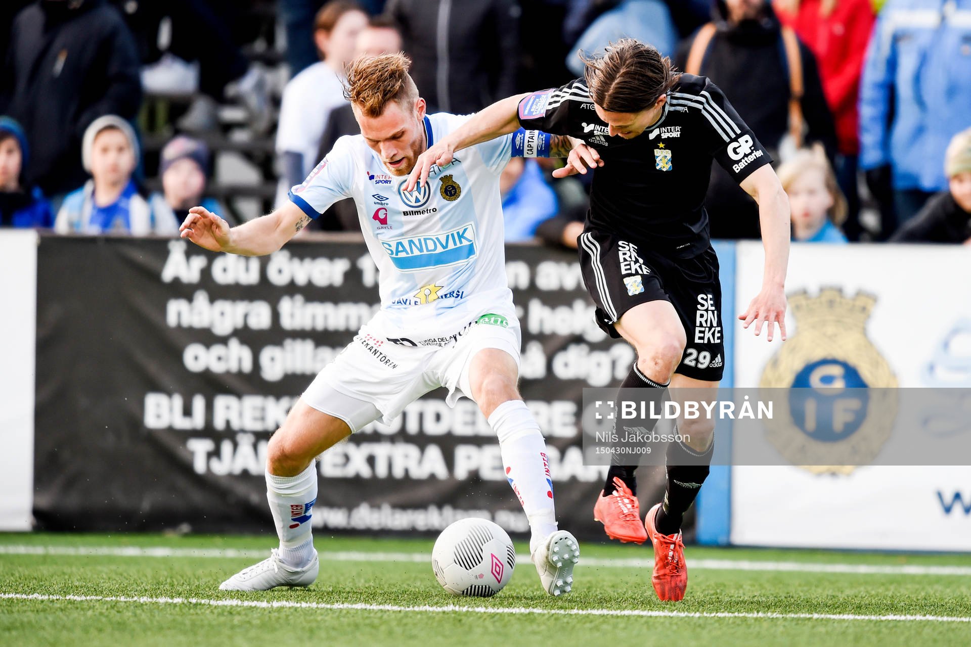 Gefles David Fällman och IFK Göteborgs Lasse Vibe