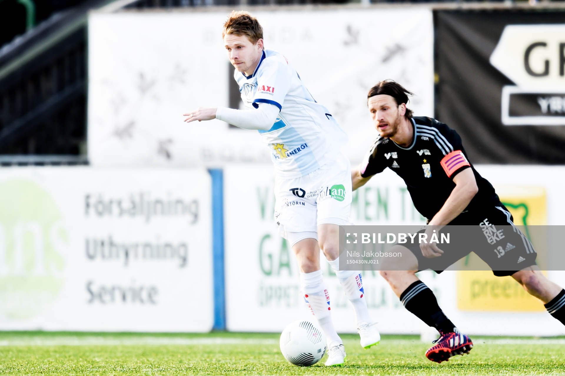 Gefles Johan Bertilsson och IFK Göteborgs Gustav Svensson