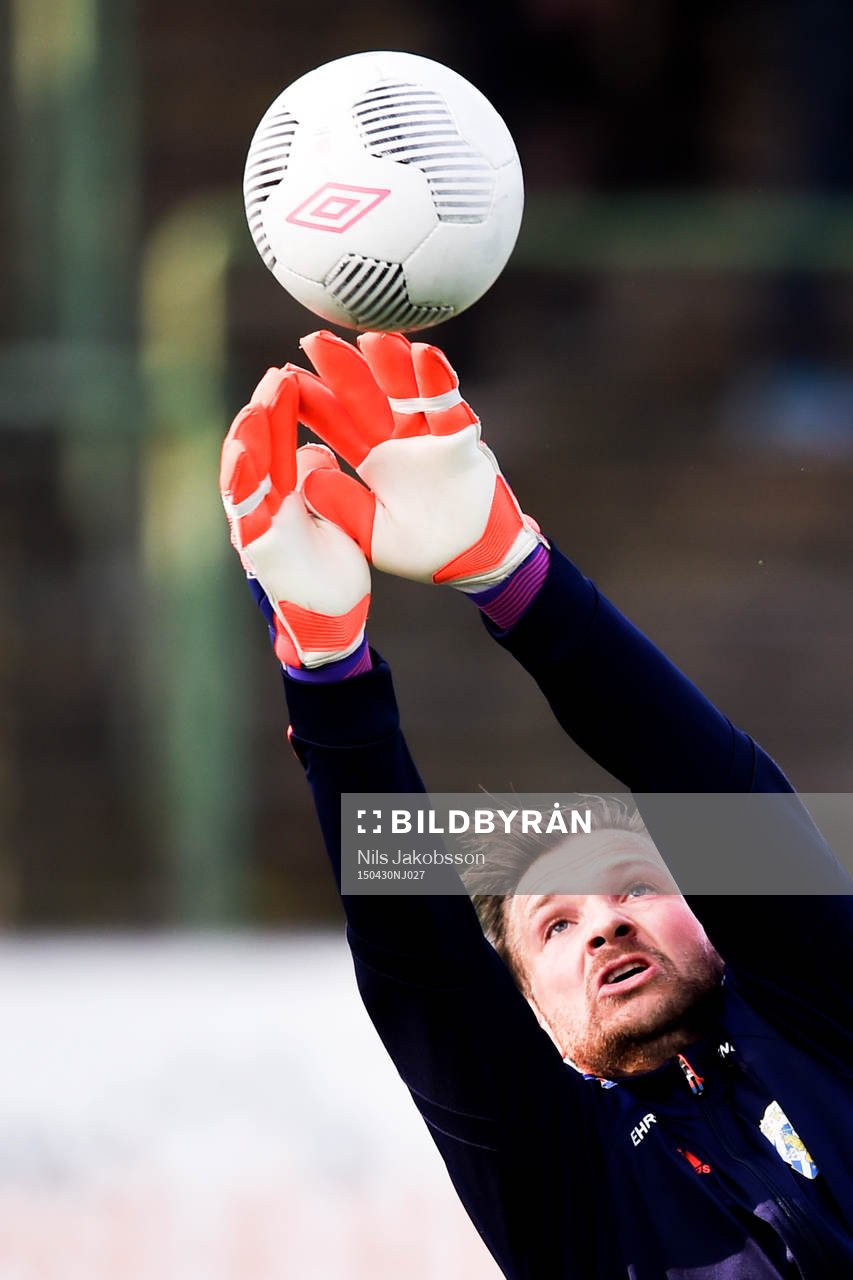 IFK Göteborgs målvakt John Alvbåge före fotbollsmatchen