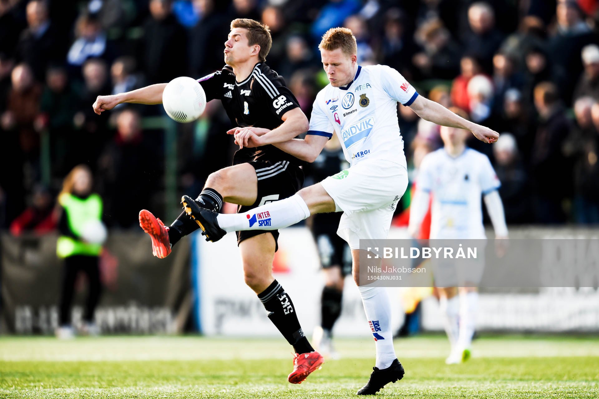 IFK Göteborgs Mikael Boman och Gefles Martin Rauschenberg