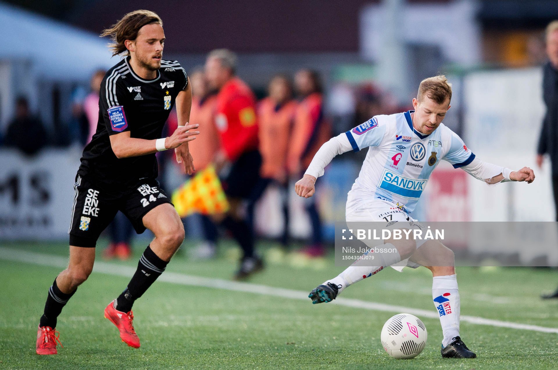 IFK Göteborgs Tom Pettersson och Gefles Jonas Lantto
