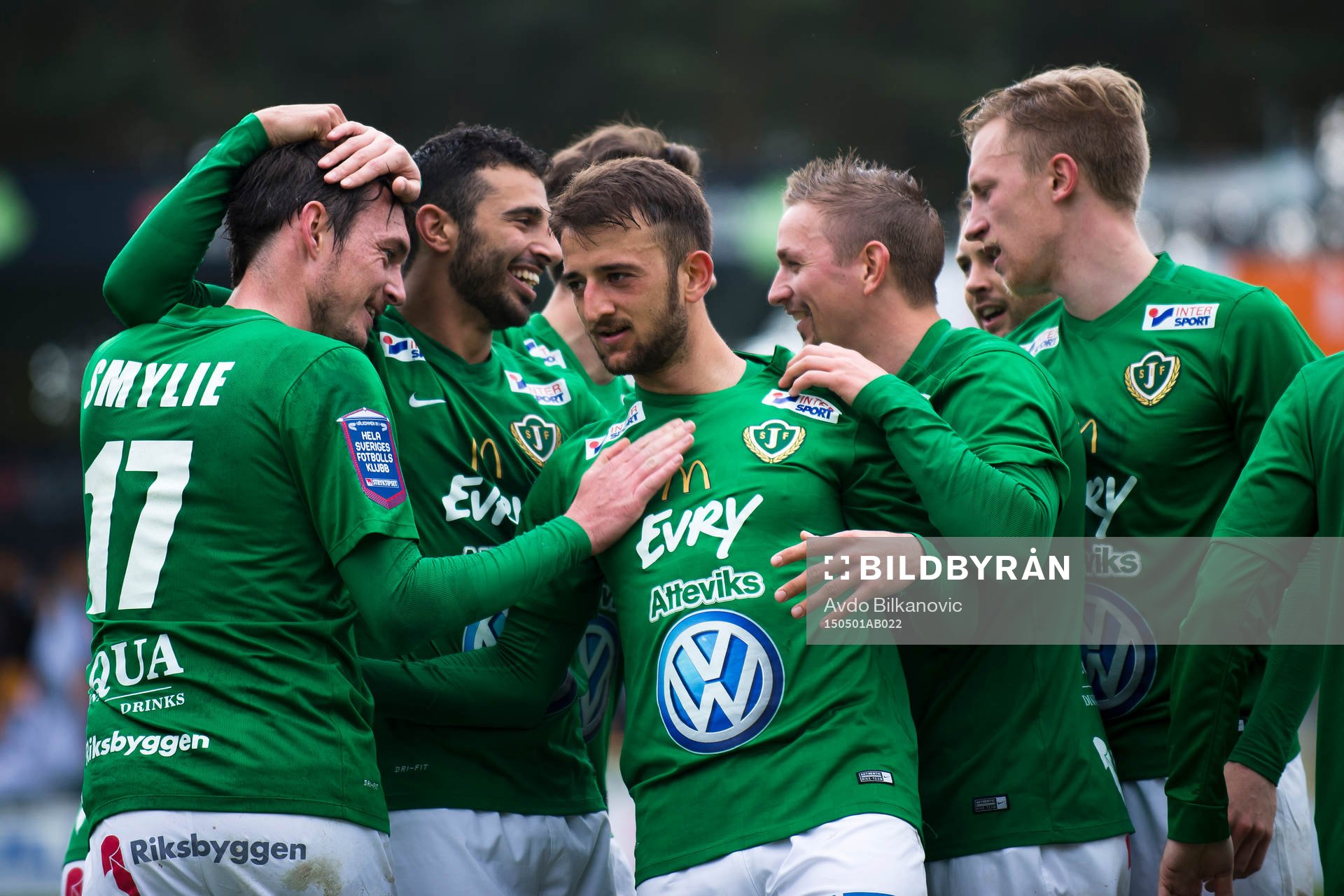 Jönköpings Södras Daryl Smylie jublar