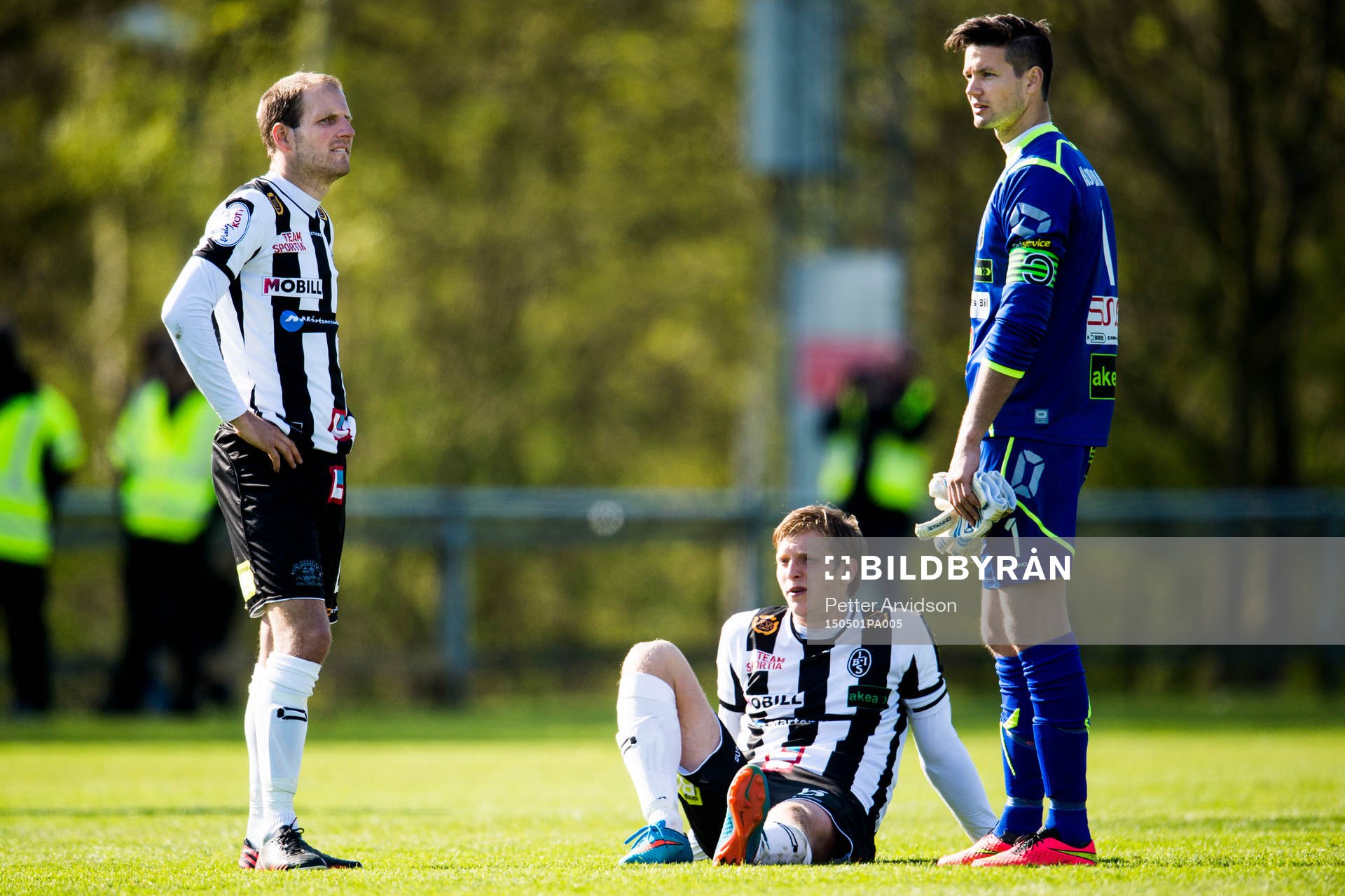 Landskronas Mikael Dahlgren, Philip Andersson och målvakt