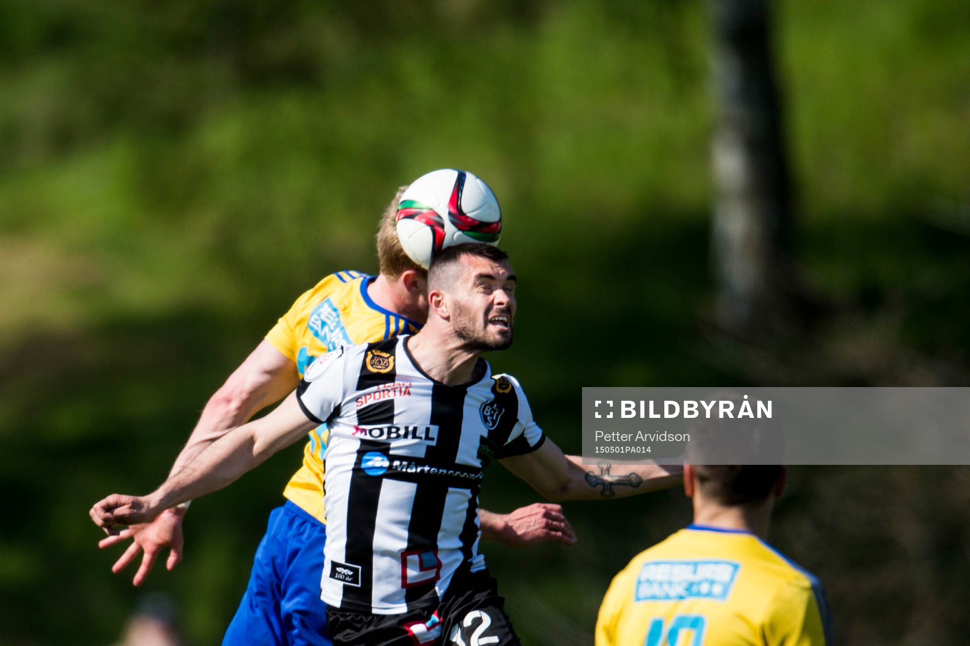 Landskronas Igor Arsenijevic under fotbollsmatchen i division 1 mellan Eskilsminne och Landskrona den 1 maj 2015 i Helsingborg.