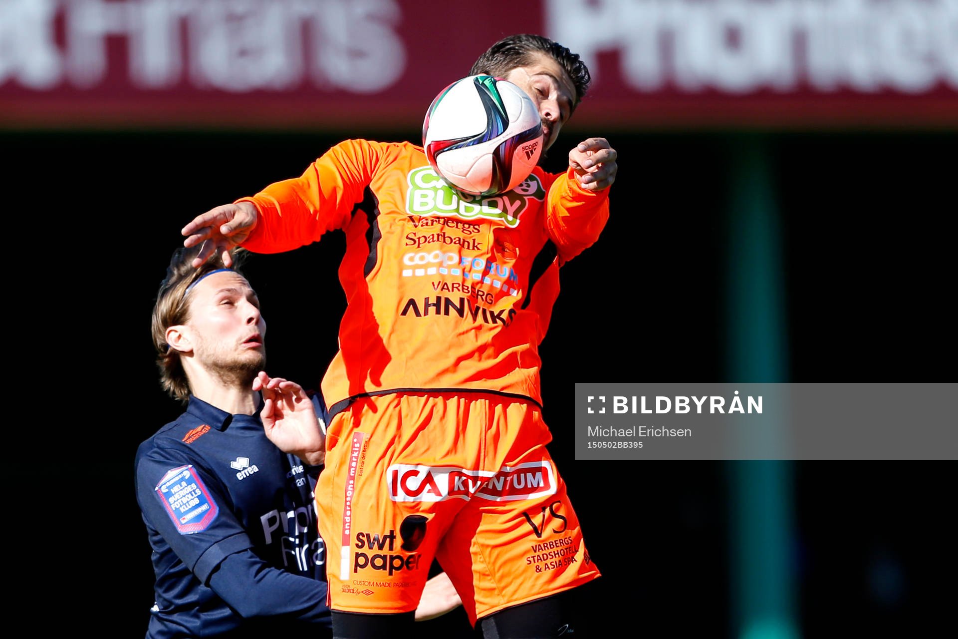 Varbergs Ajsel Kujovic och Utsiktens Jonas Hellgren