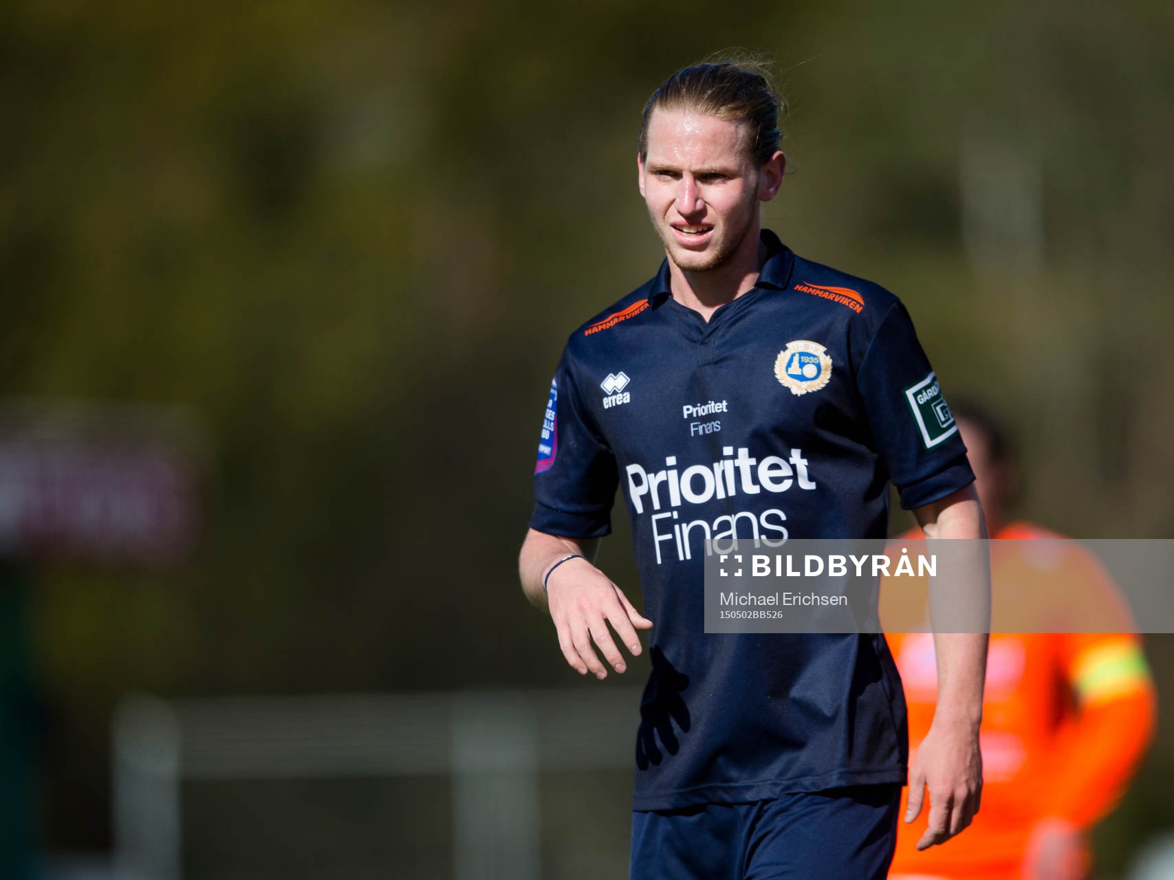 Utsiktens Daniel Tidstrand under fotbollsmatchen i Superettan mellan Utsikten och Varberg den 2 maj 2015 i Göteborg.