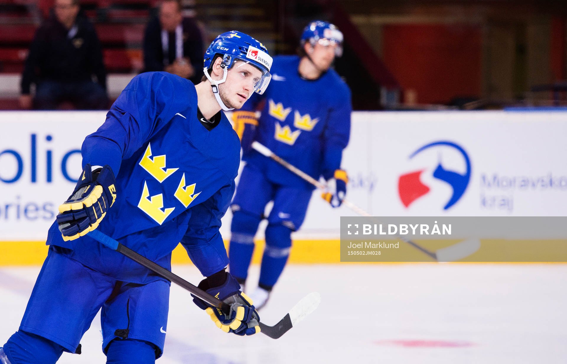 Oliver Ekman Larsson på Sveriges ishockeylandslags träning