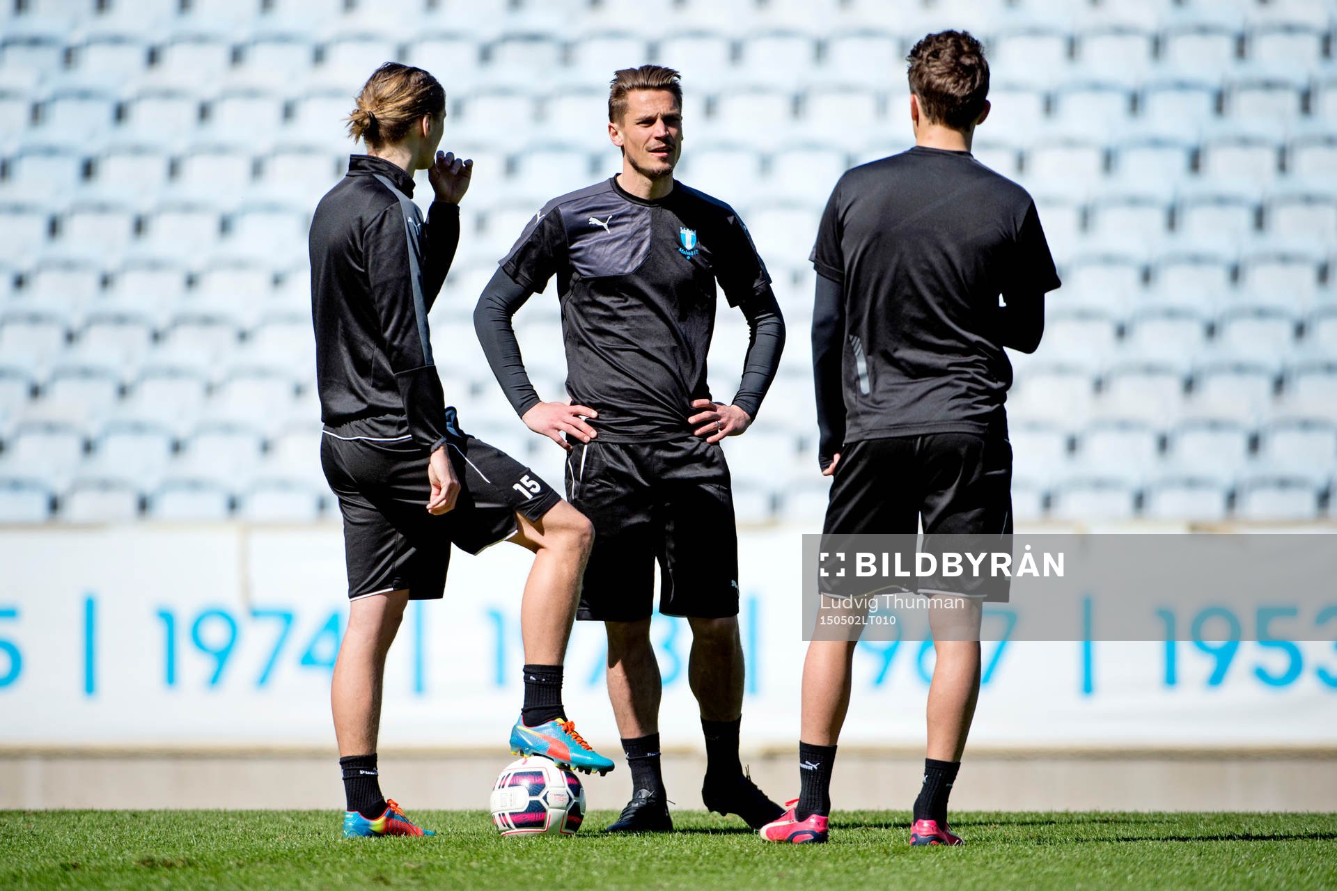 Malmö FFs Pawel Cibicki, Markus Rosenberg och Andreas