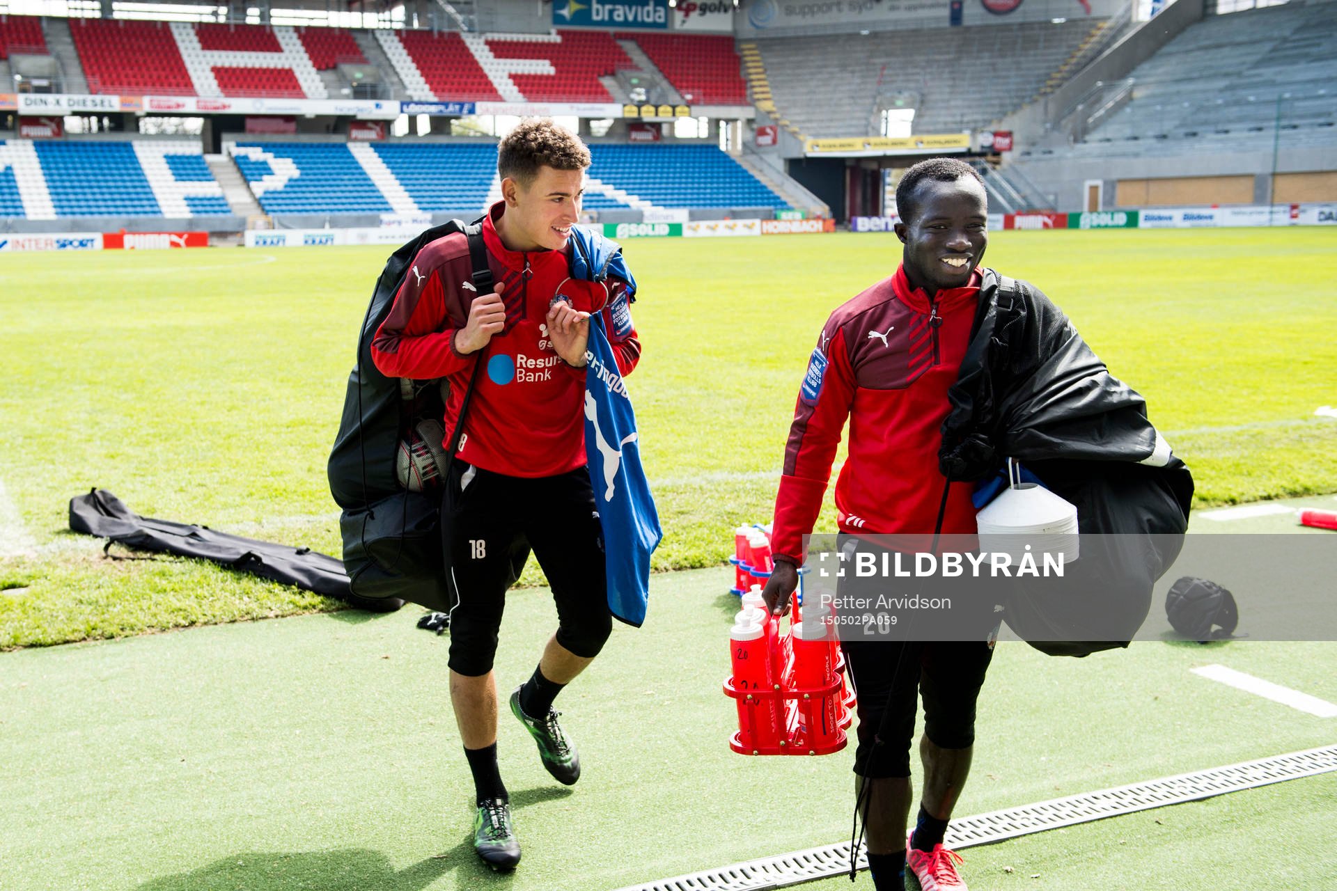 Helsingborgs Jordan Larsson och Emmanuel Boateng lämnar