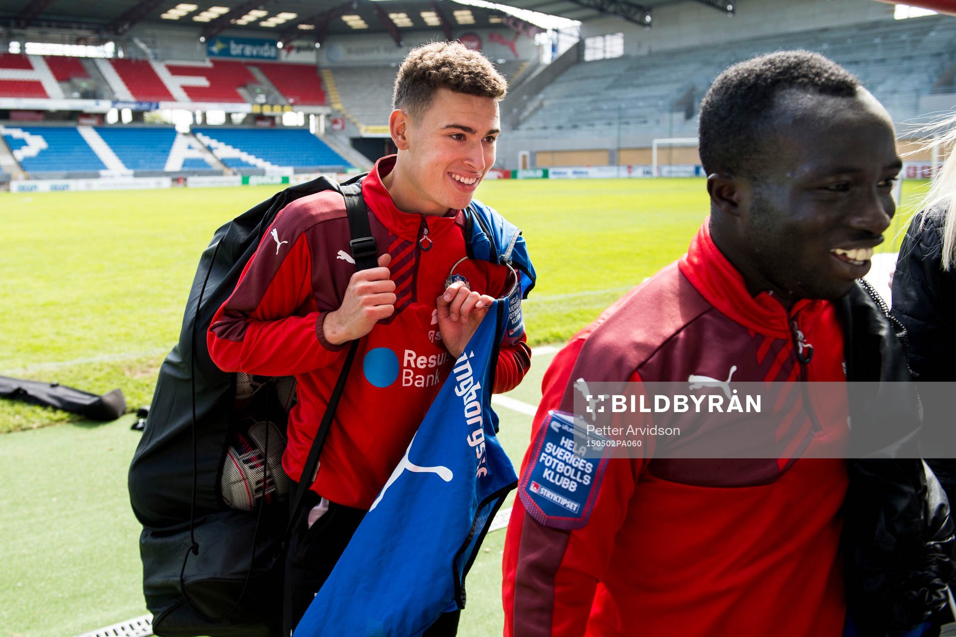 Helsingborgs Jordan Larsson och Emmanuel Boateng lämnar