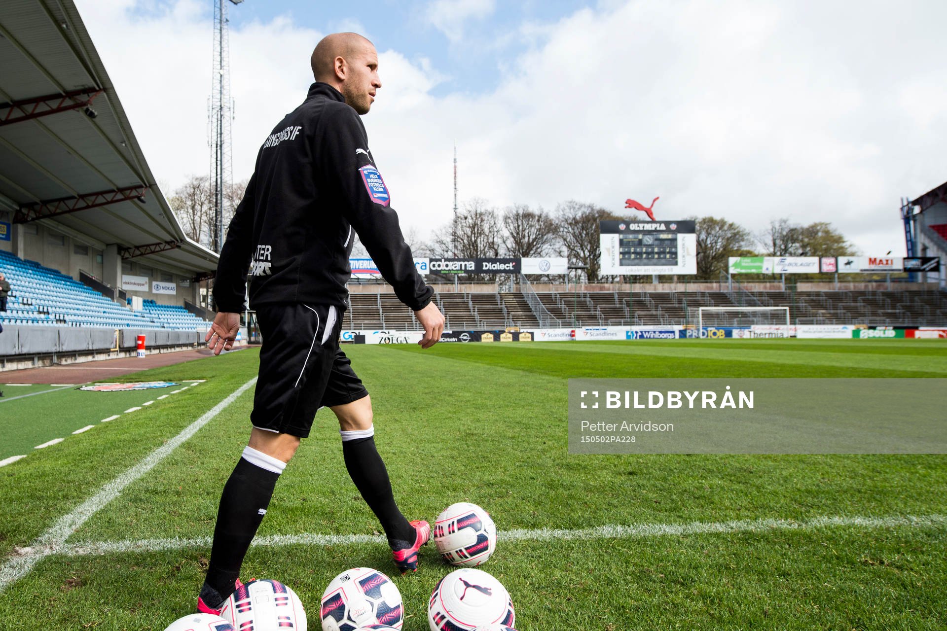 Helsingborgs Mattias Lindström under Helsingborgs träning inför derbyt den 2 maj 2015 i Helsingborg.