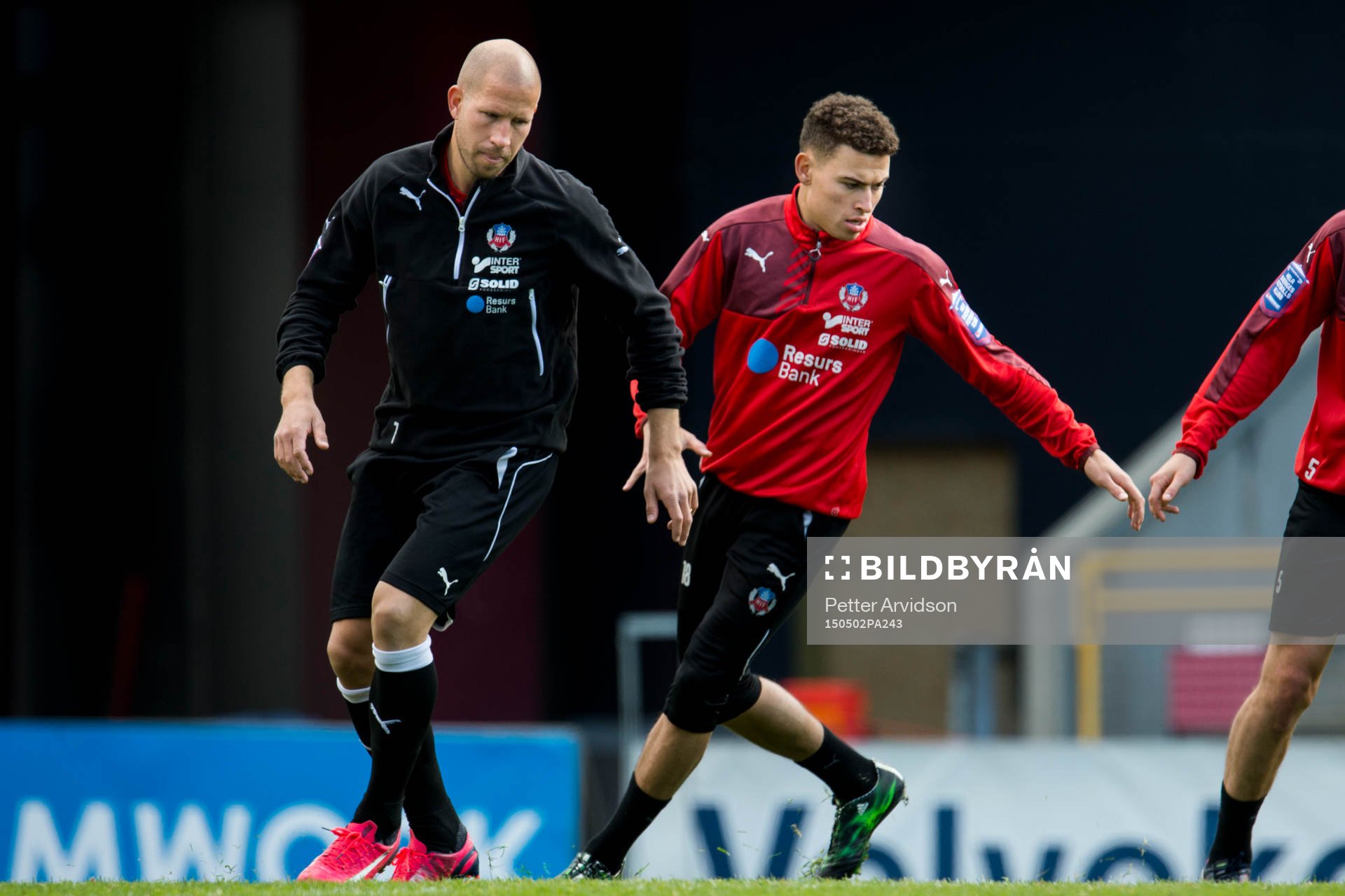 Helsingborgs Mattias Lindström och Jordan Larsson