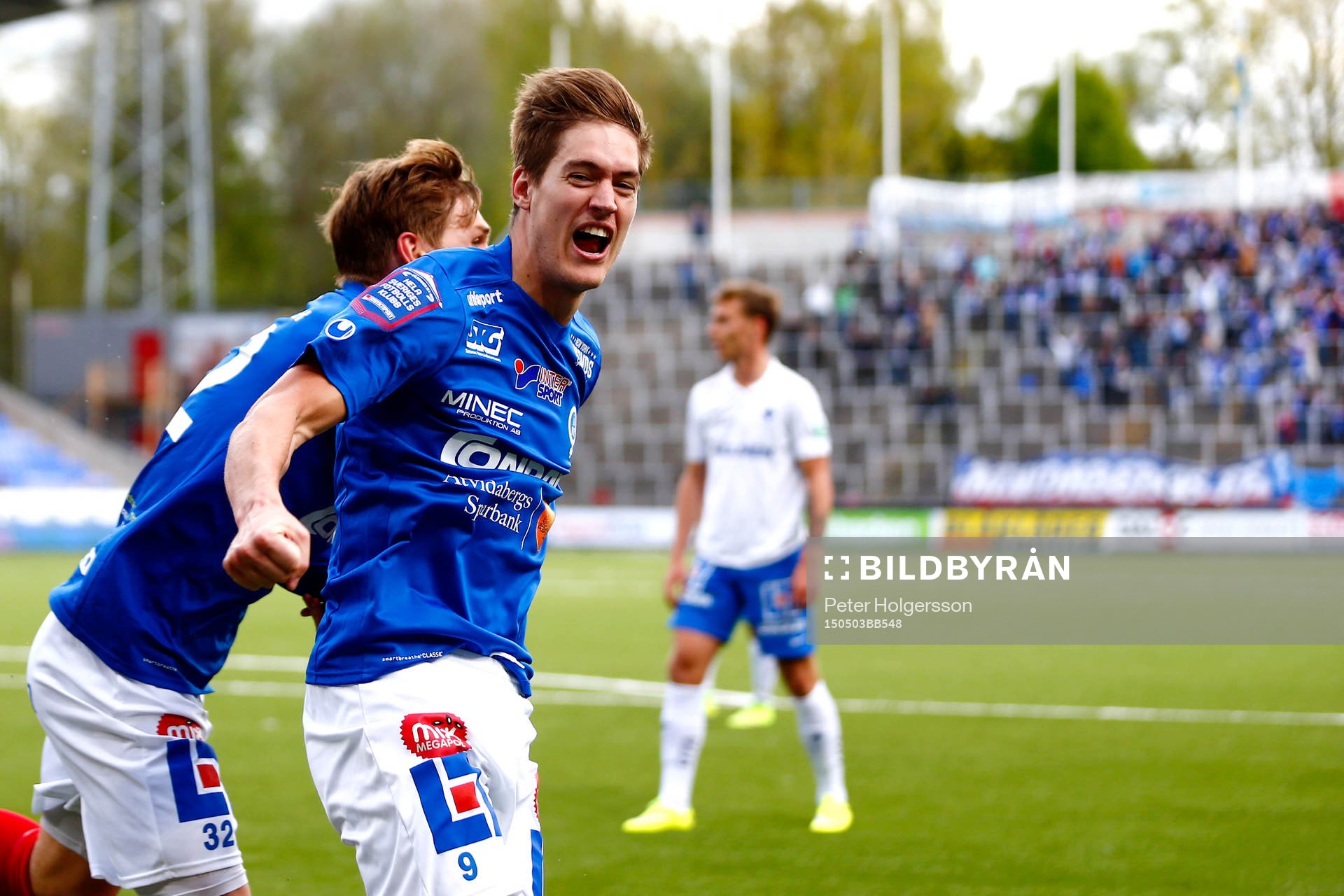 Åtvidabergs Victor Sköld jublar