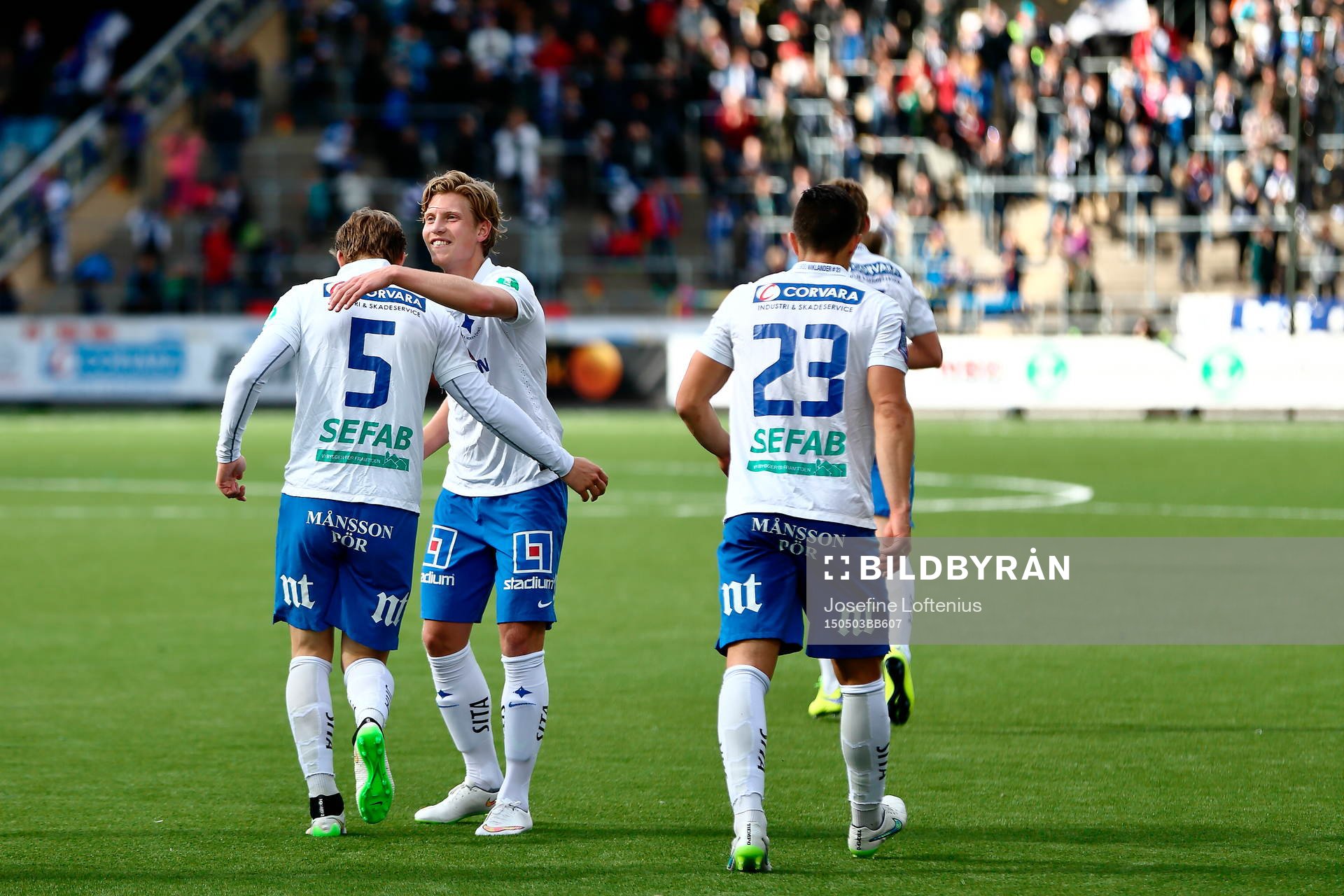 Norrköpings Alexander Fransson och Christoffer Nyman jublar